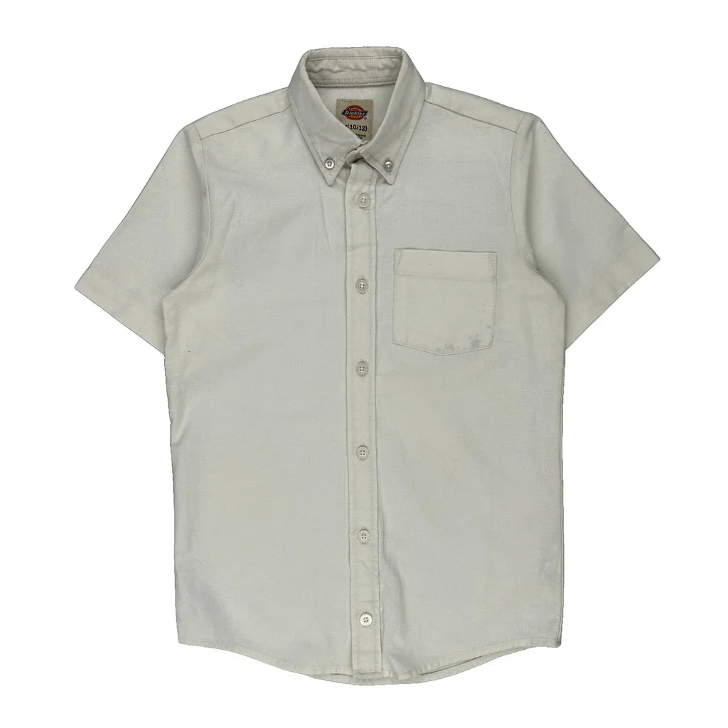 Age 10-12 Dickies Short Sleeve Shirt - Medium White Cotton Blend Refurbished - Thrifted (note: this is a term often used to describe second- refurbished available on Cerqular