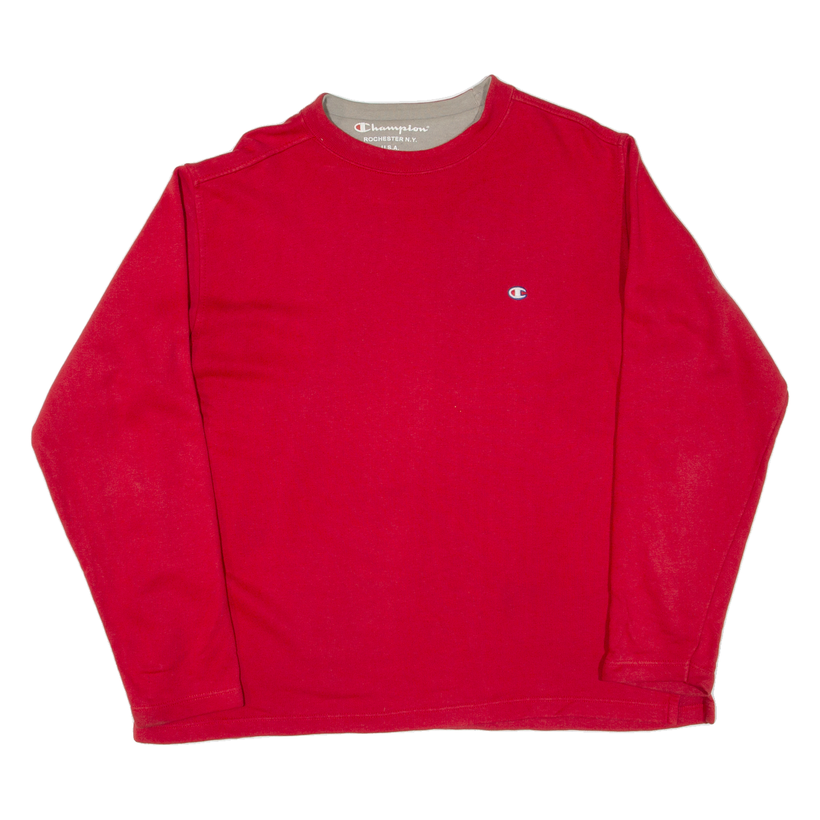 CHAMPION Mens Sweatshirt Red L Refurbished - N/A refurbished available on Cerqular