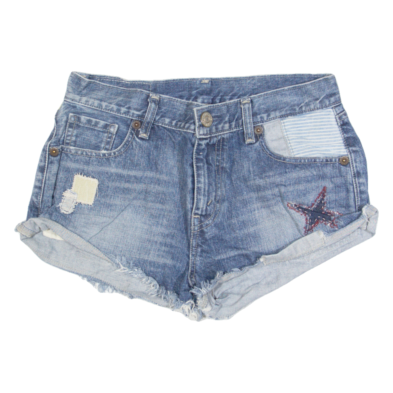 LEVI'S Womens Denim Shorts Blue S W28 Refurbished - N/A refurbished available on Cerqular