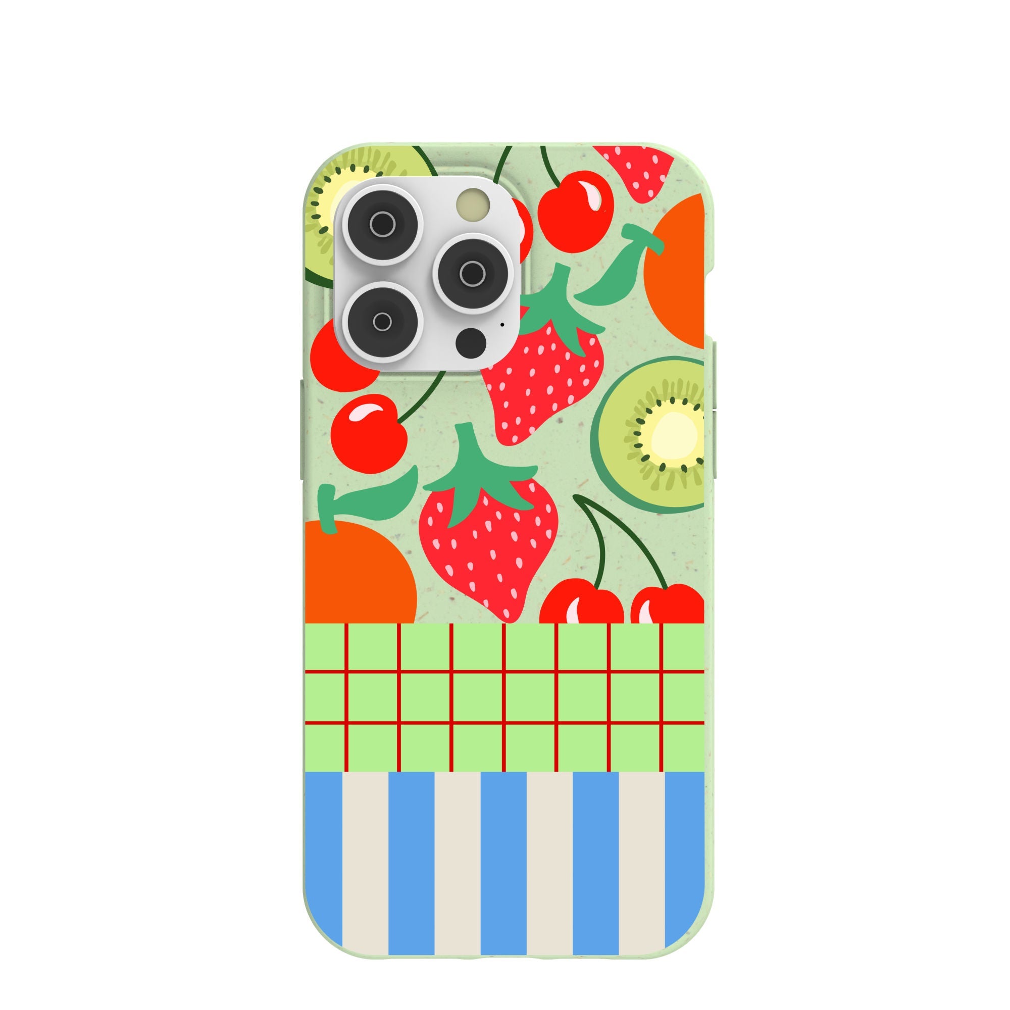 Sage Green Fresh Picnic iPhone 14 Pro Max Case Refurbished - Pela Case refurbished available on Cerqular