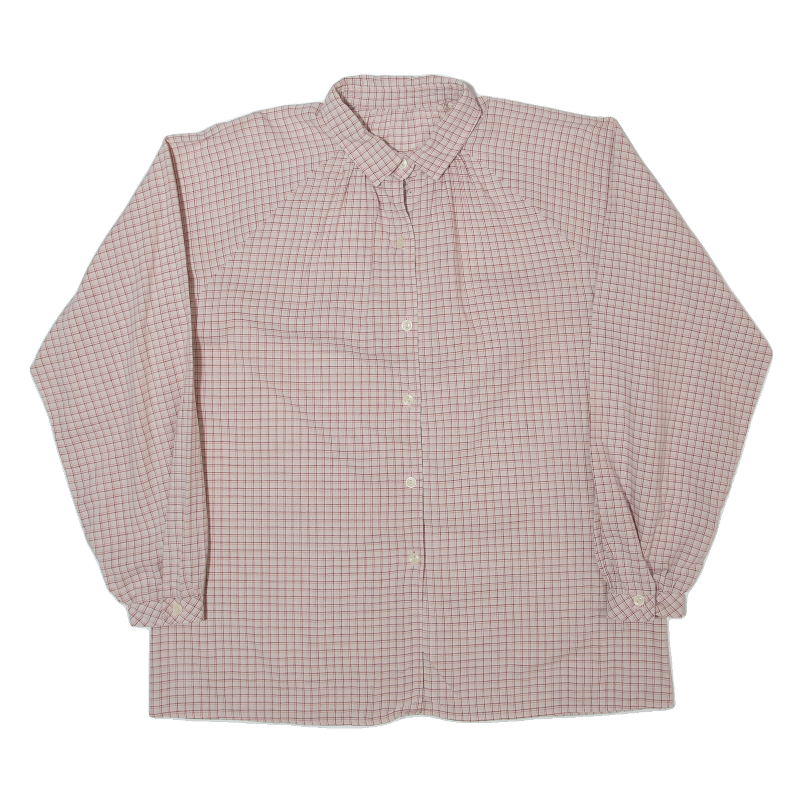 Womens Shirt Red Check Long Sleeve M Refurbished - N/A refurbished available on Cerqular