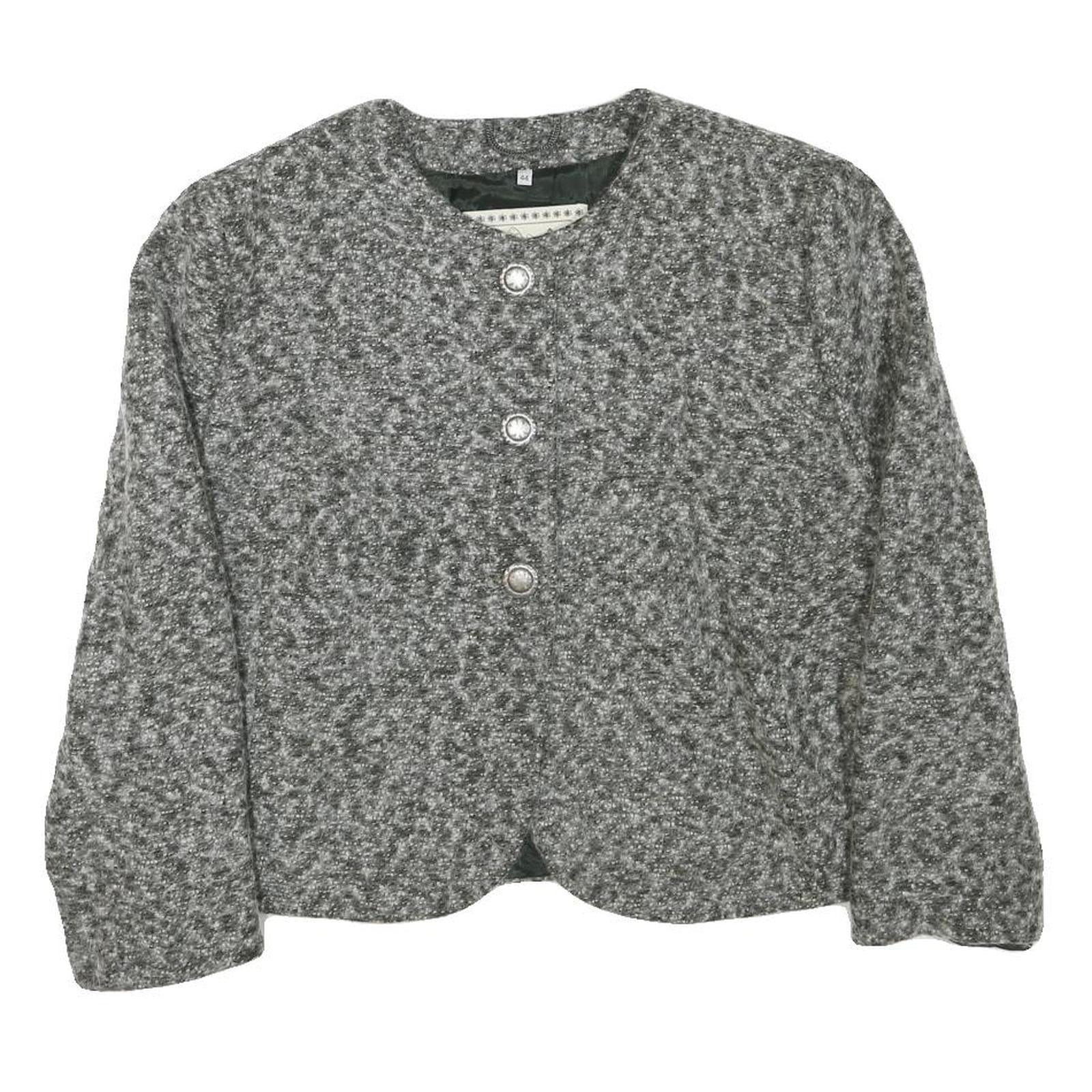 NORUND LIFE Womens Grey Wool Blend Button Jacket M Classic Plain Stylish Warm Refurbished - N/A refurbished available on Cerqular