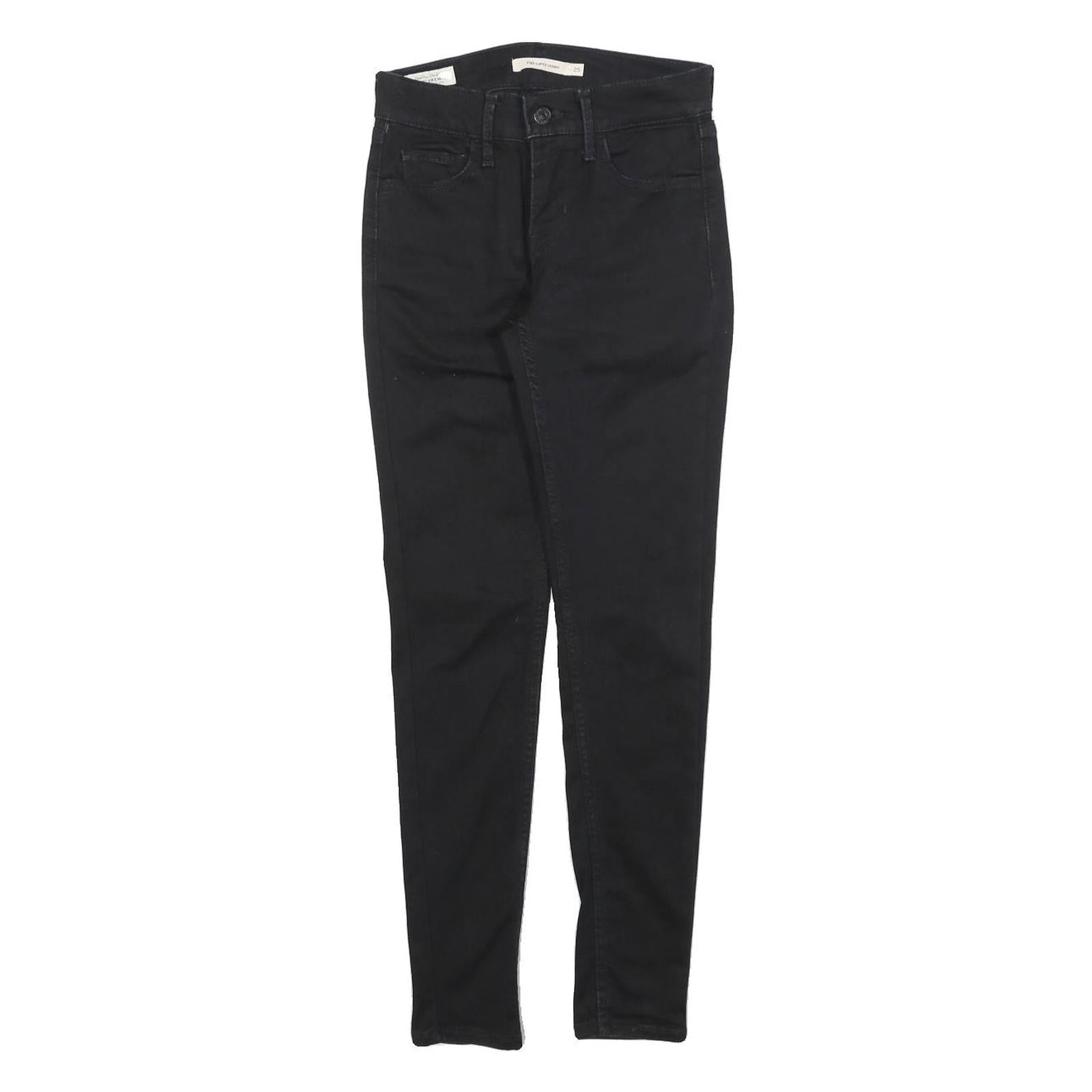 LEVI'S 710 Womens Slim Black Denim Slim Jeans W25 L28 Stylish Comfortable Refurbished - N/A refurbished available on Cerqular