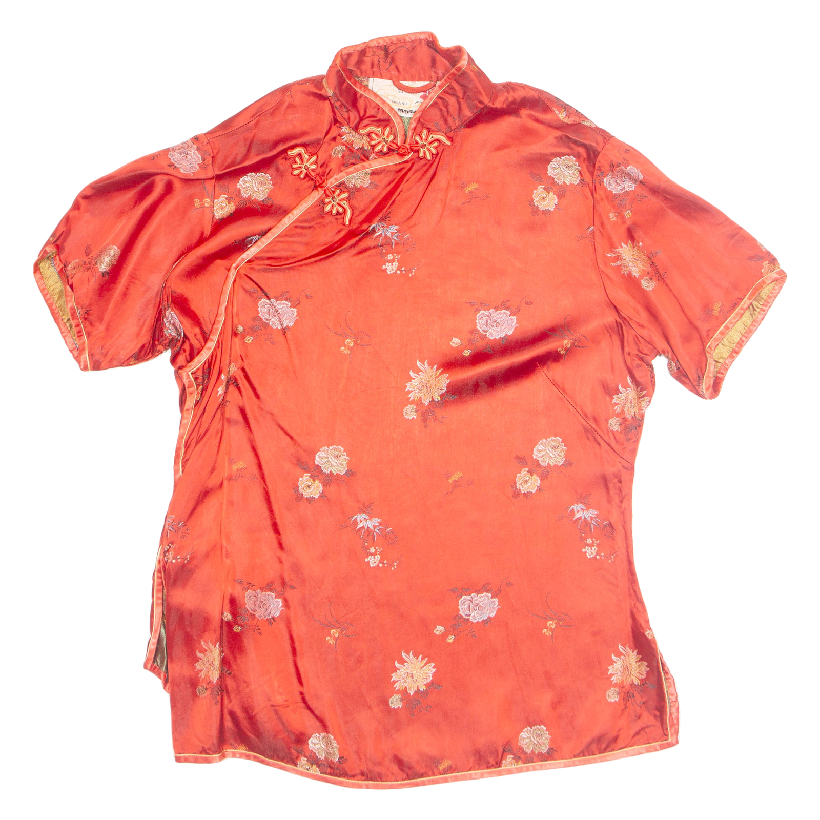 PEONY Womens Printed Blouse Red Floral S Refurbished - N/A refurbished available on Cerqular