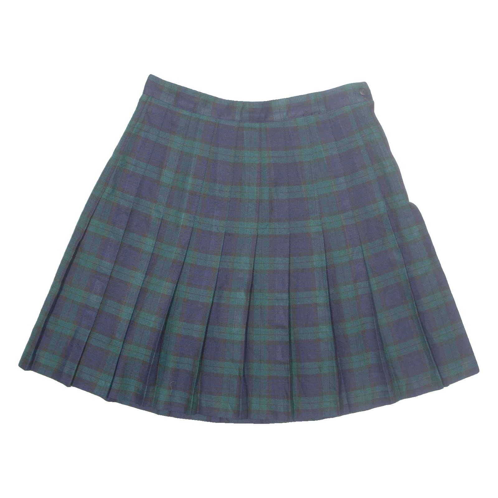 MICHAEL TAYLOR Womens Pleated Skirt Blue Knee Length Check UK 12 Refurbished - N/A refurbished available on Cerqular