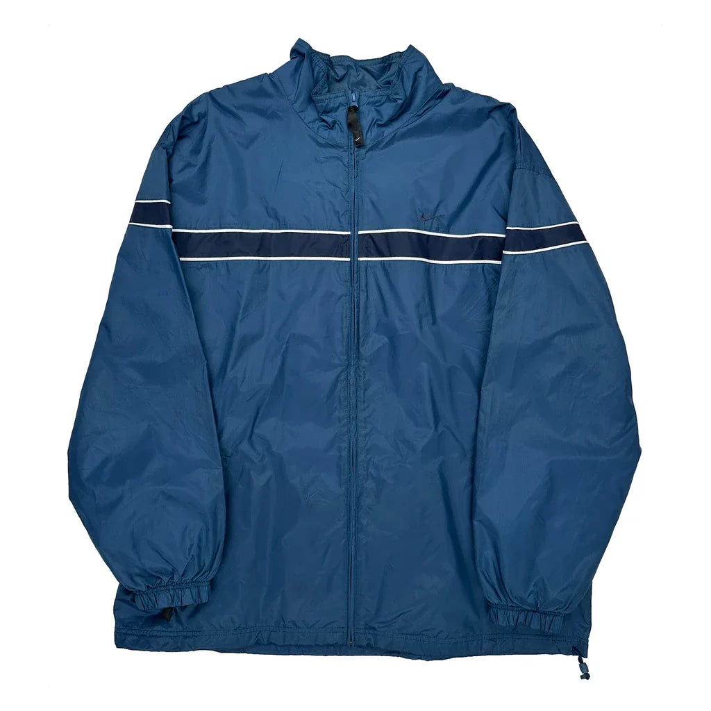 Buy Nike Windbreaker - XL Blue Polyester Refurbished - $60.29 Nike Windbreaker - XL Blue Polyester Refurbished - Thrifted (note: this is a term often used to describe second- refurbished available on Cerqular