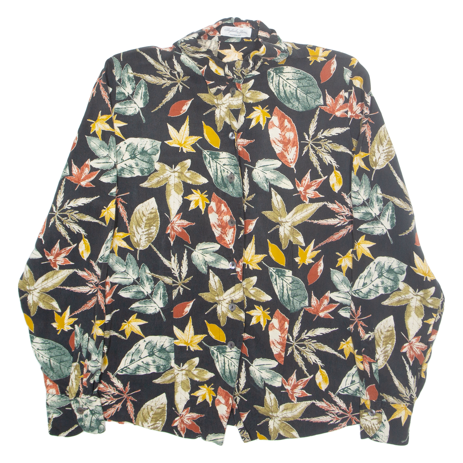 RAFAELA BENA Womens Shirt Black Floral Long Sleeve S Refurbished - N/A refurbished available on Cerqular