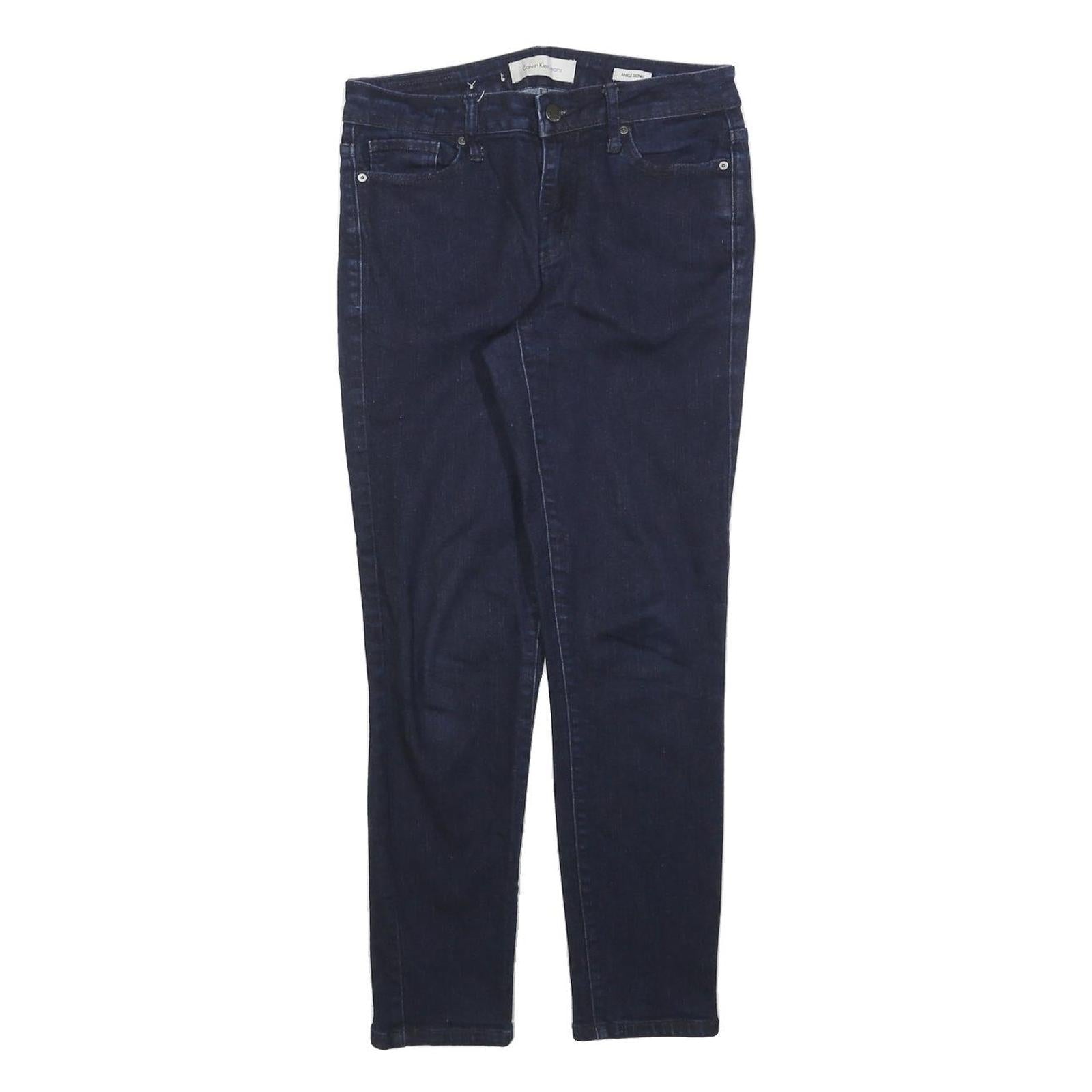 CALVIN KLEIN Womens Slim Blue Denim Jeans W28 L26 Zip Cotton Blend Classic Fit Refurbished - N/A refurbished available on Cerqular