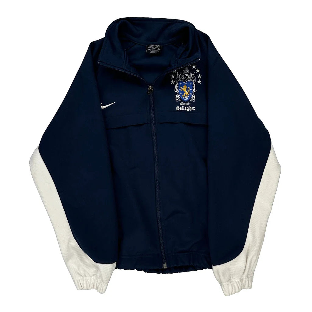 Buy Age 11-12 Scott Gallagher Nike Track Jacket - Medium Navy Polyester Refurbished - $20.62 Age 11-12 Scott Gallagher Nike Track Jacket - Medium Navy Polyester Refurbished - Thrifted (note: this is a term often used to describe second- refurbished available on Cerqular
