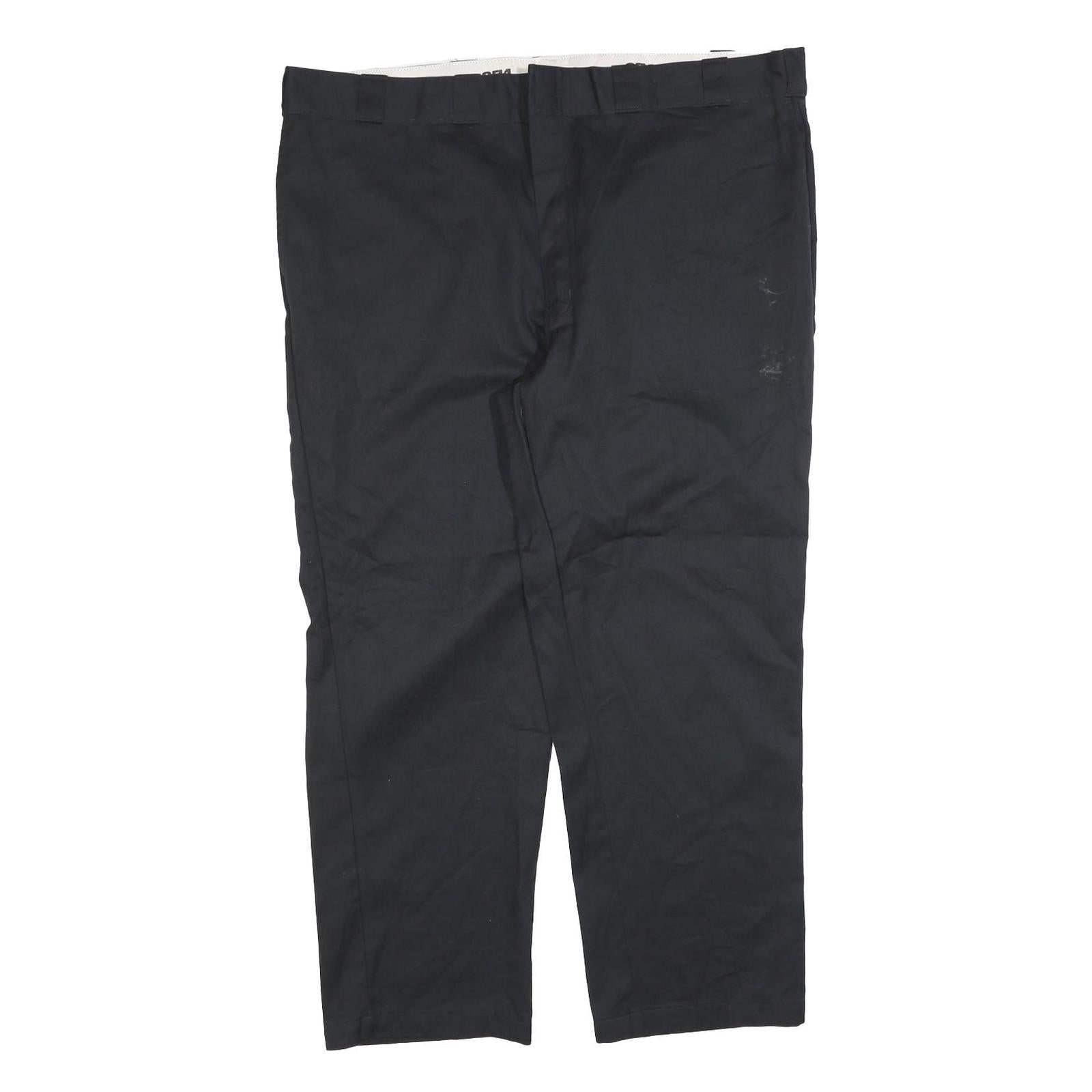 DICKIES Mens Cotton Blend Black Regular Fit Straight Leg Trousers W46 L30 Refurbished - N/A refurbished available on Cerqular