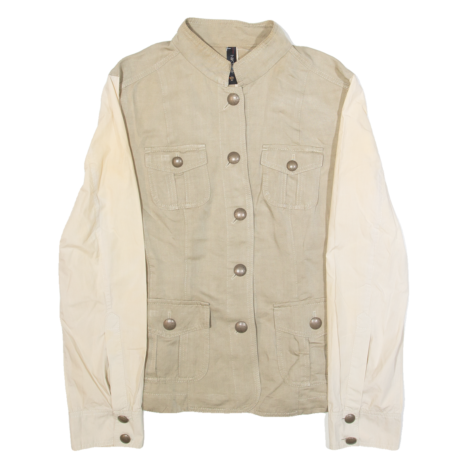 MARC CAIN Womens Coach Jacket Green Linen M Refurbished - N/A refurbished available on Cerqular