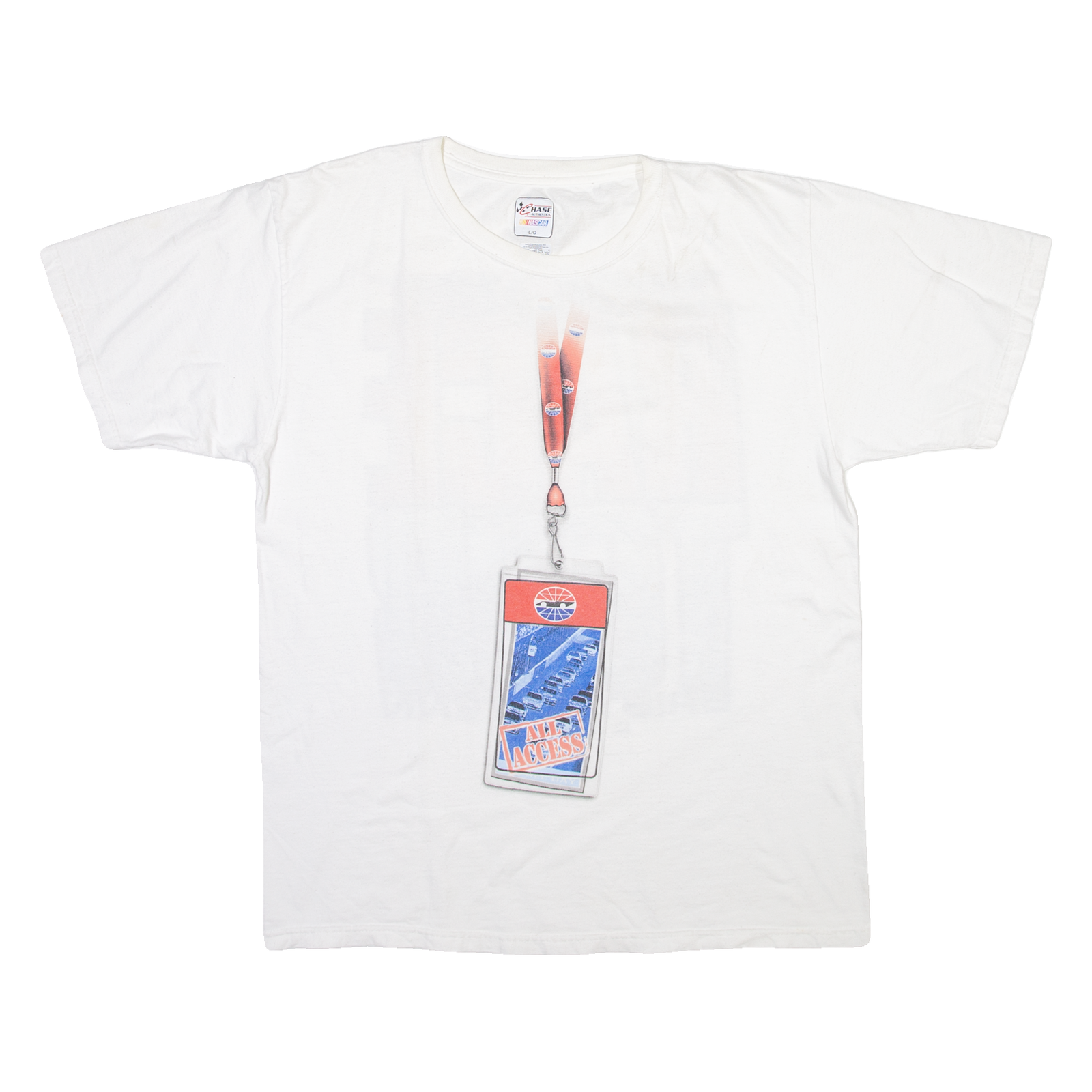 CHASE AUTHENTICS Nascar Race Tour Mens T-Shirt White USA L Refurbished - N/A refurbished available on Cerqular
