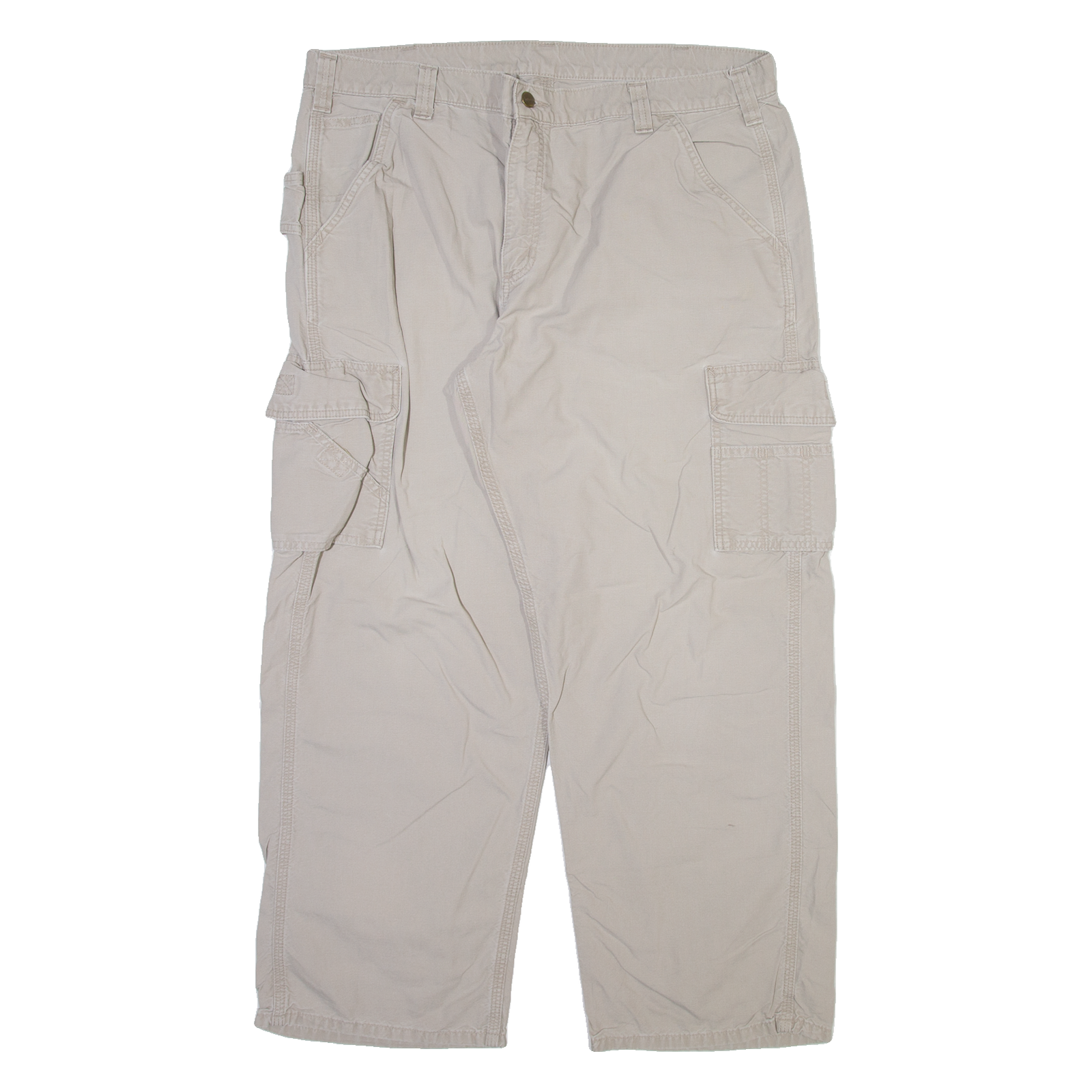CARHARTT Carpenter Mens Trousers Grey Relaxed Straight W40 L30 Refurbished - N/A refurbished available on Cerqular