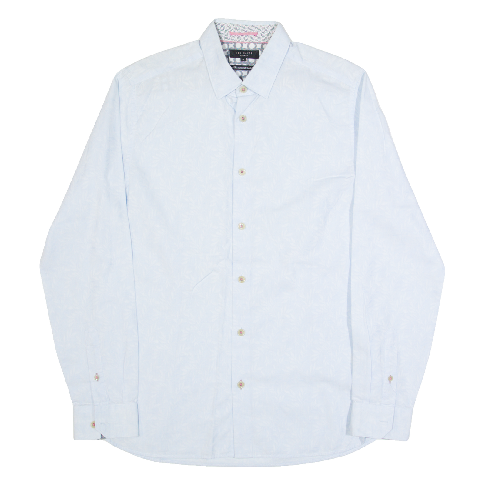 TED BAKER Mens Shirt Blue Floral Long Sleeve M Refurbished - N/A refurbished available on Cerqular