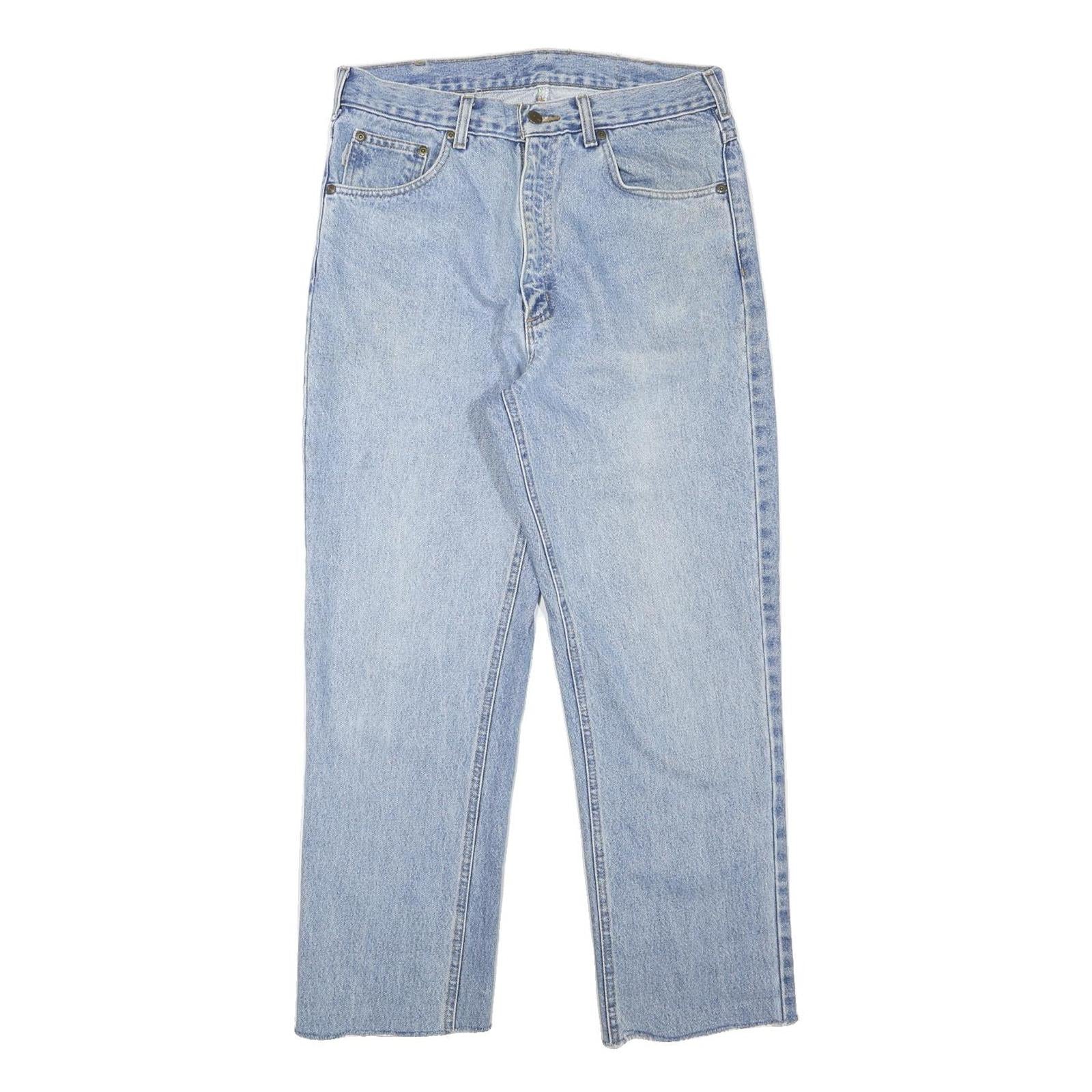 CARHARTT Mens Jeans Blue Regular Straight Denim Light W30 L27 Zip Cotton Blend Refurbished - N/A refurbished available on Cerqular