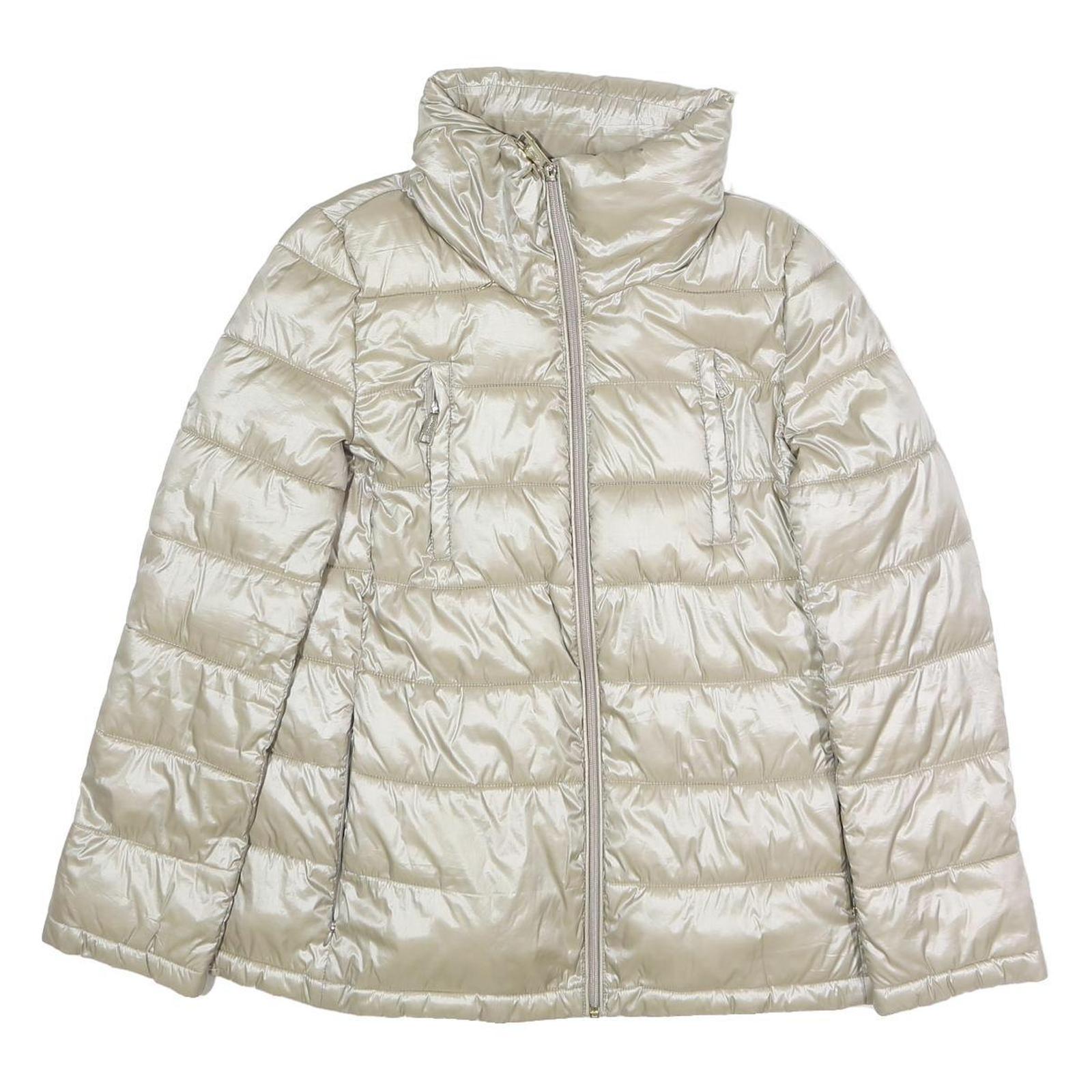 CALVIN KLEIN Womens Cream Puffer Jacket XS Polyester Blend Zip Lightweight Refurbished - N/A refurbished available on Cerqular