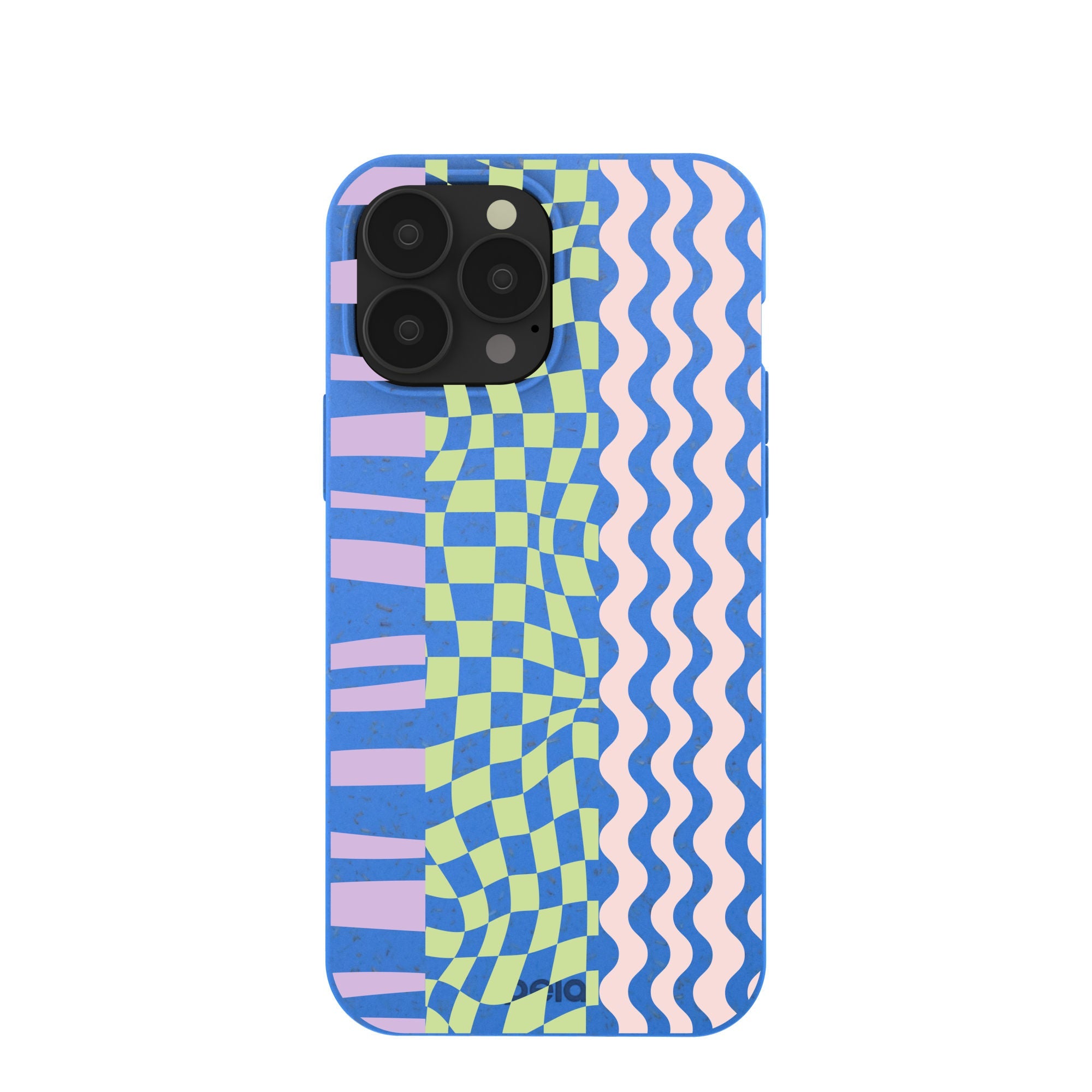 Electric Blue Mixed Up iPhone 13 Pro Max Case Refurbished - Pela Case refurbished available on Cerqular
