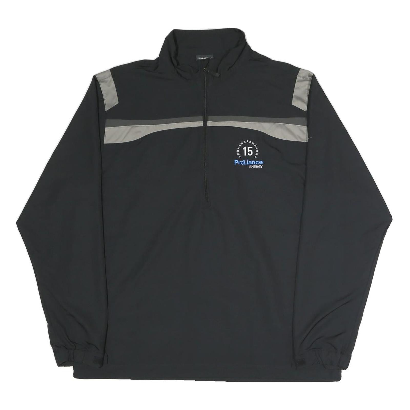 NIKE Mens Black Grey ProLiance Energy 1/4 Zip Sweatshirt L Polyester Blend Refurbished - N/A refurbished available on Cerqular