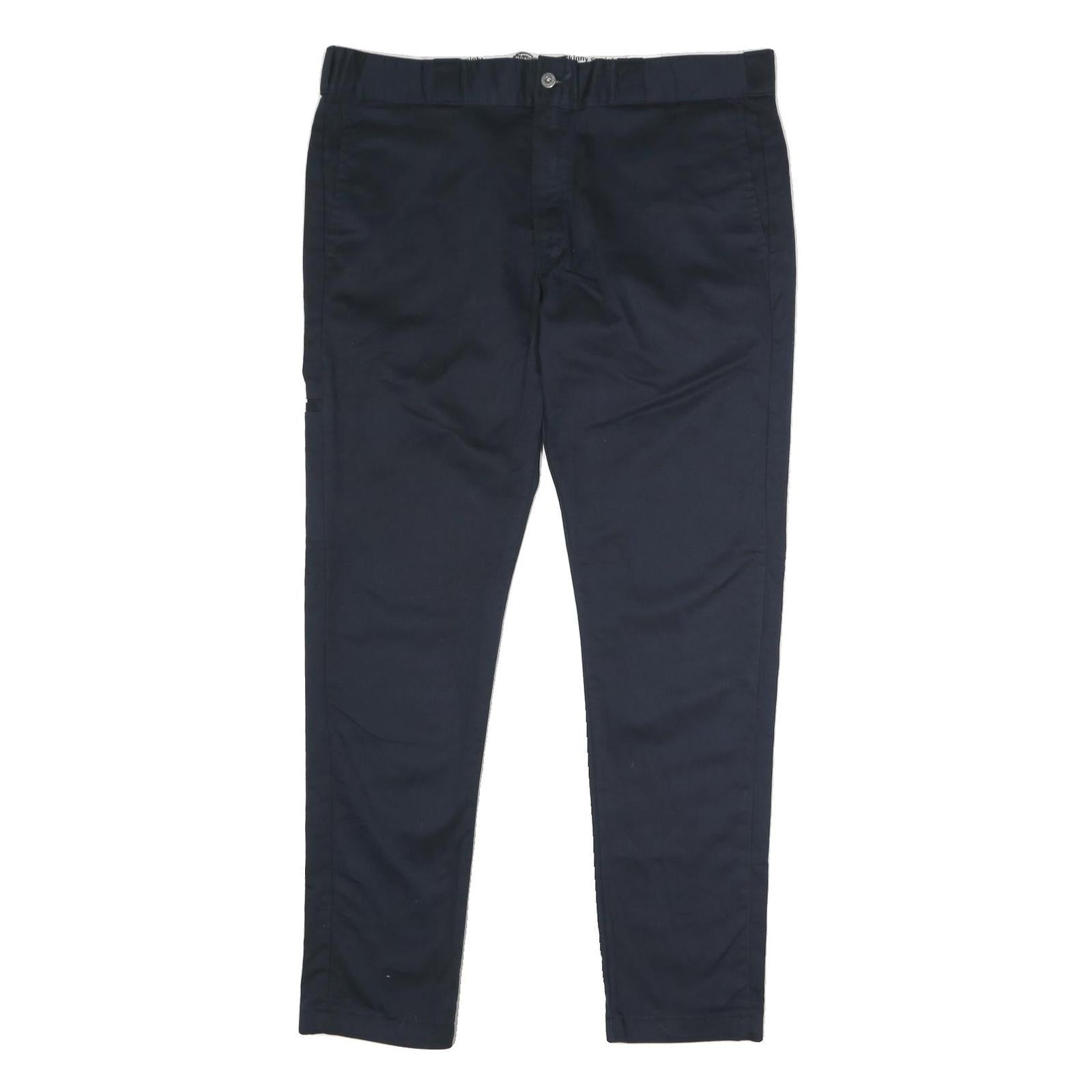 DICKIES Mens Polyester Blend Navy Slim Straight Trousers W38 L32 Workwear Refurbished - N/A refurbished available on Cerqular