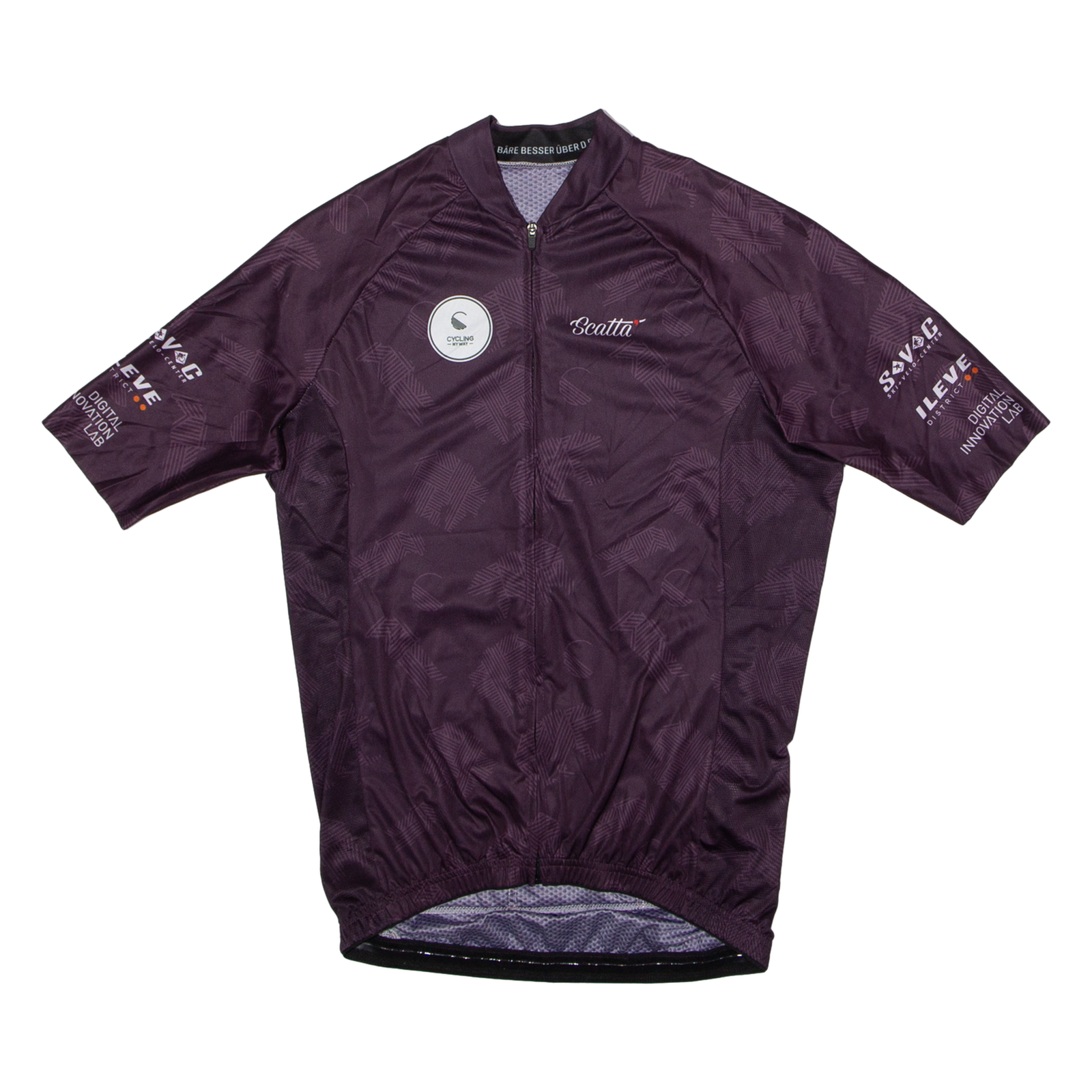 SCATTA Full Zip Cycling Mens Jersey Purple High Neck M Refurbished - N/A refurbished available on Cerqular