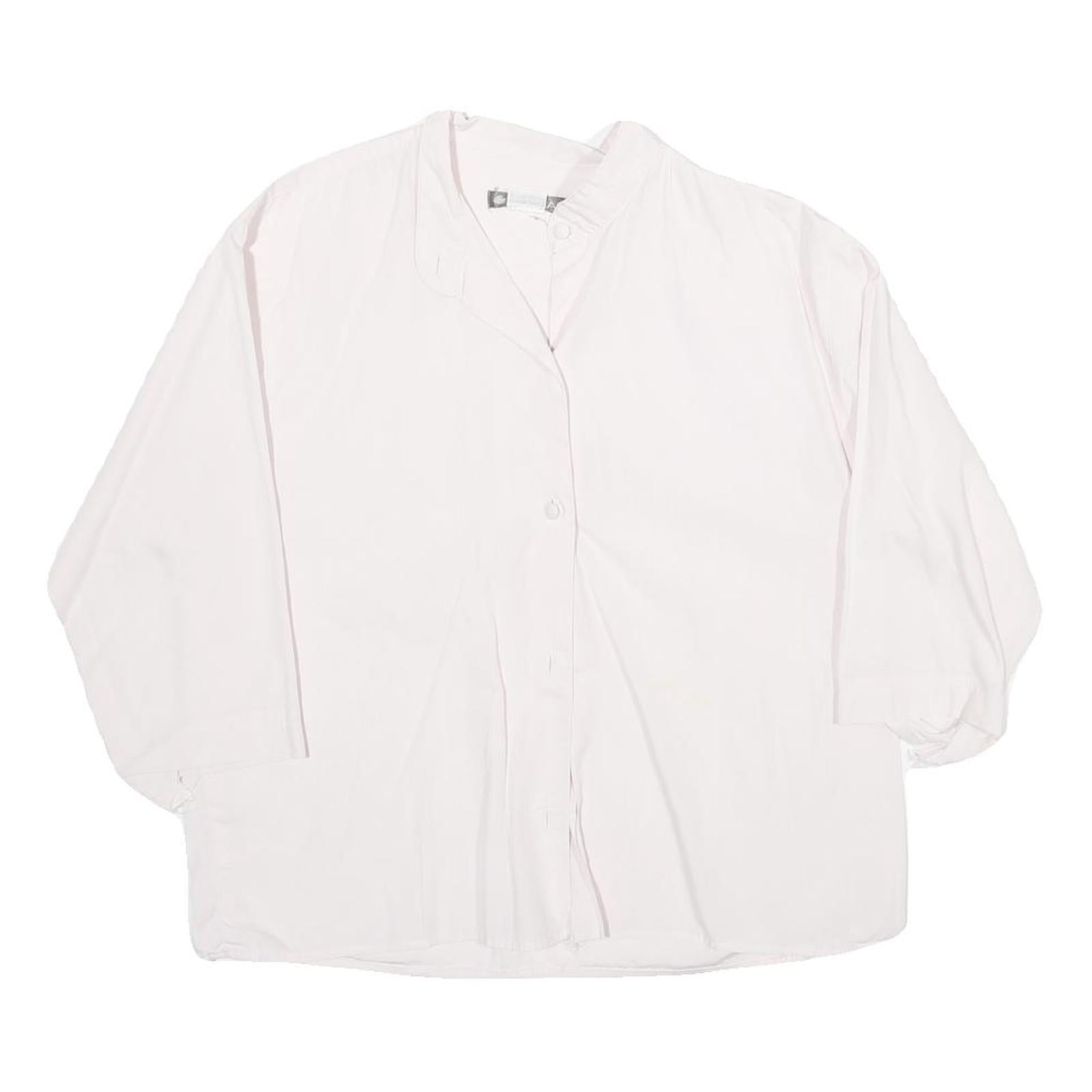 NAF NAF Womens White Basic Top Long Sleeve V-Neck XS Lightweight Refurbished - N/A refurbished available on Cerqular