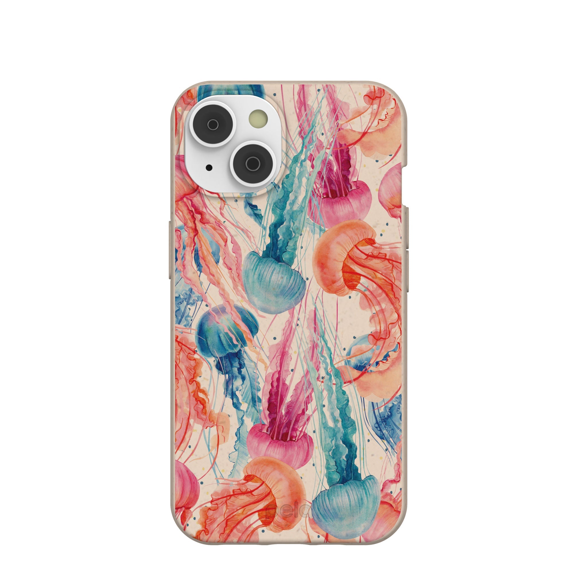 Seashell Jellyfish iPhone 14/16e Case Refurbished - Pela Case refurbished available on Cerqular
