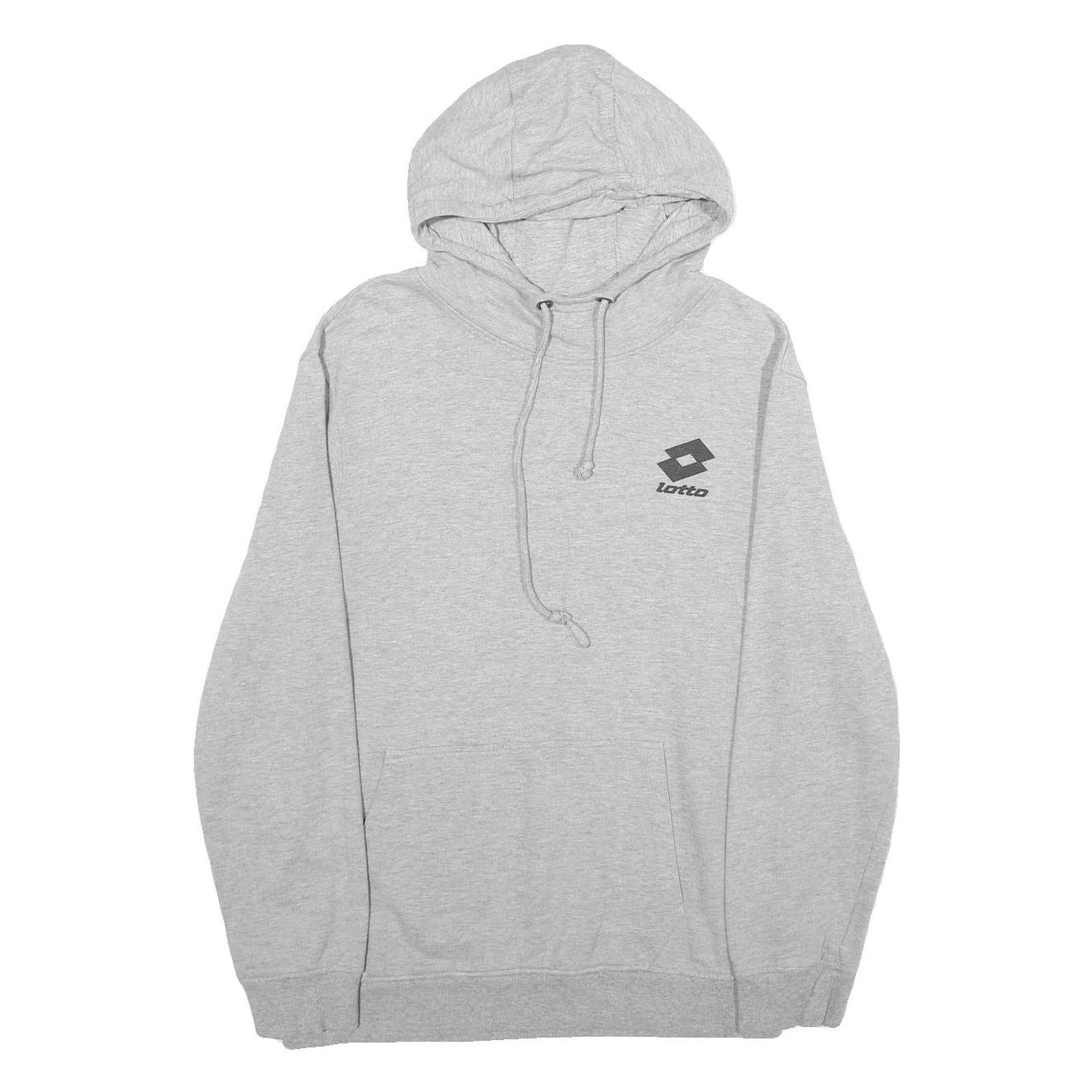 LOTTO Mens Grey Pullover Hoodie S Cotton Blend Casual Comfort Refurbished - N/A refurbished available on Cerqular
