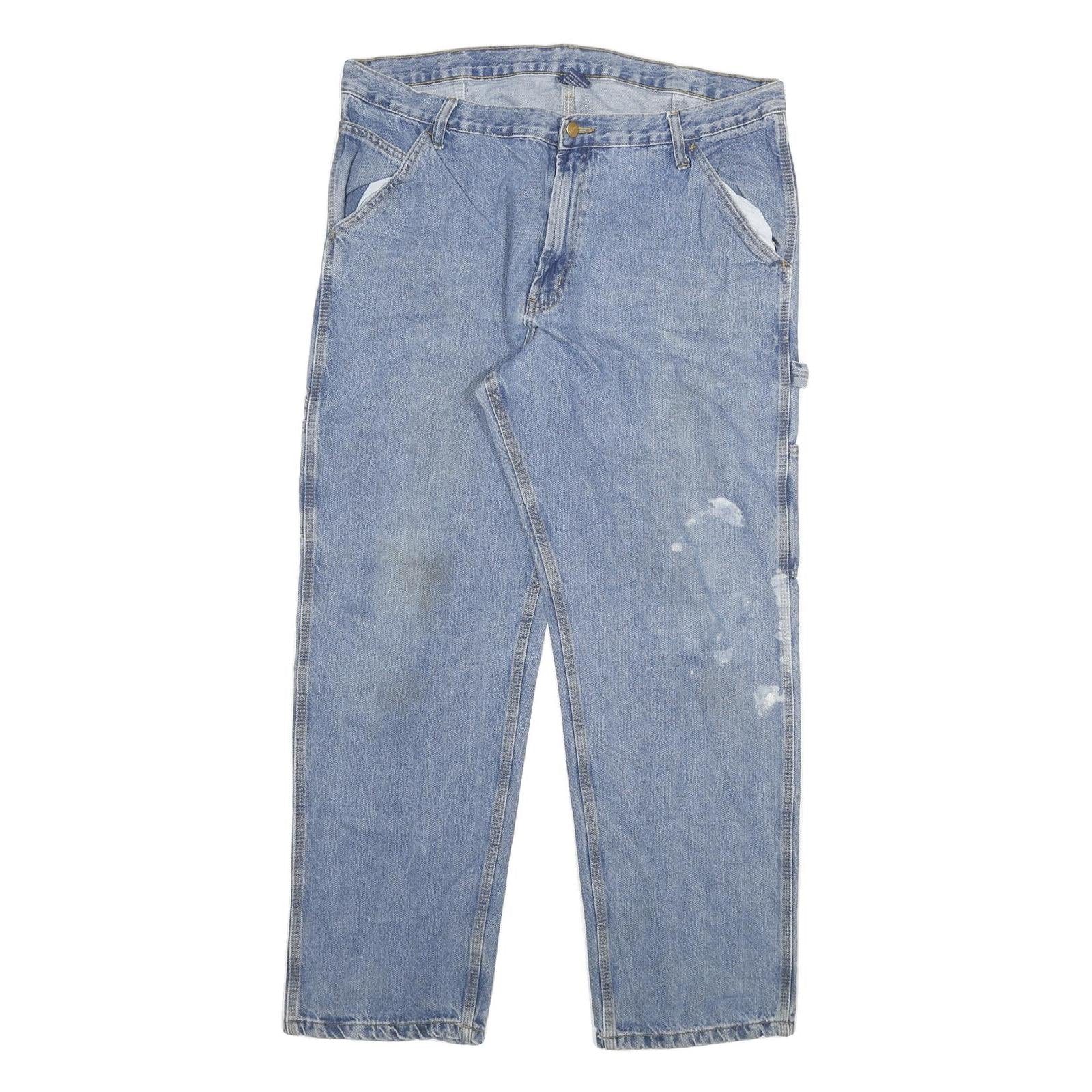 CARHARTT Mens Jeans Blue Regular Straight Denim Rinse W38 L32 Workwear Refurbished - N/A refurbished available on Cerqular