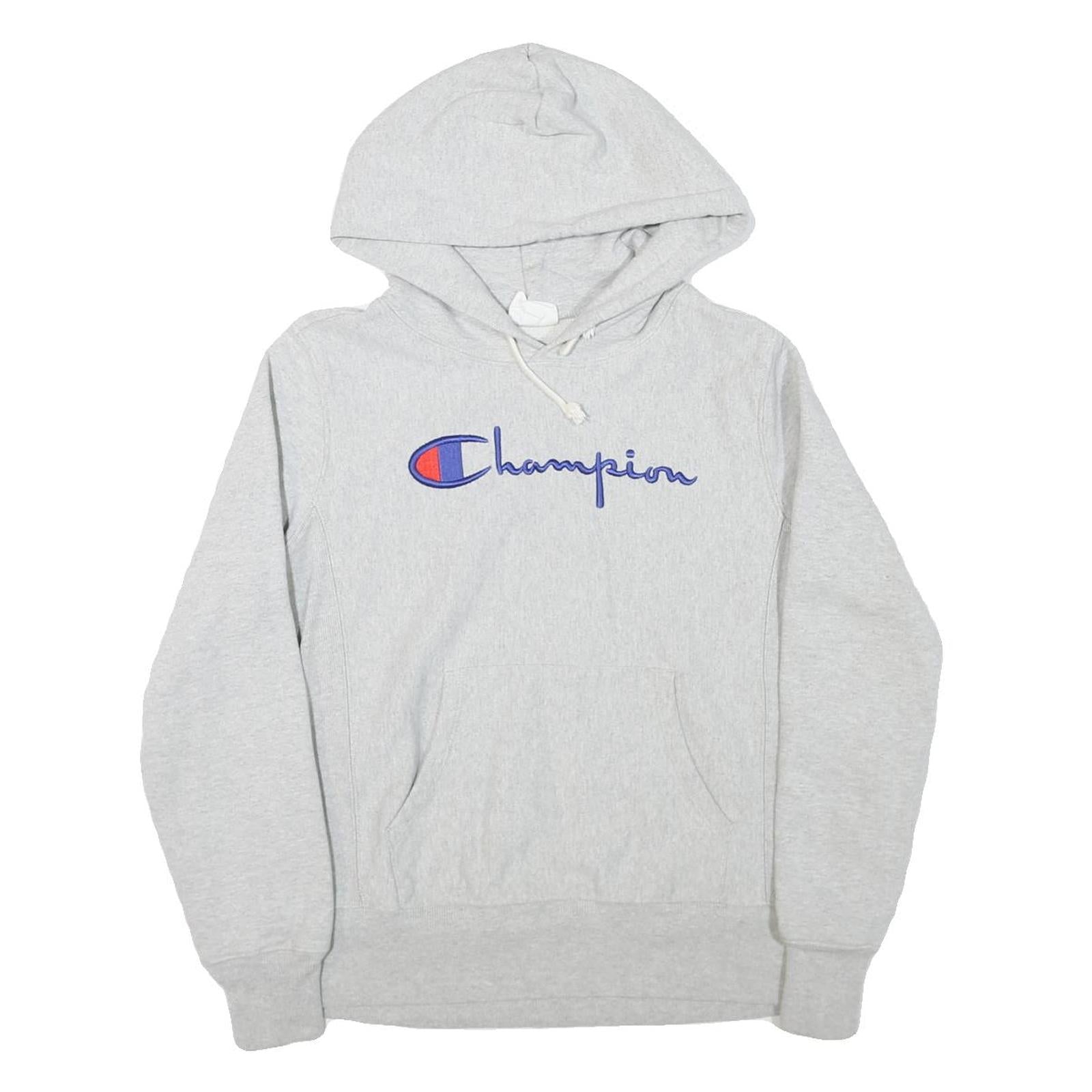 CHAMPION REVERSE WEAVE Womens Grey Pullover Hoodie L Embroidered Logo Cotton Refurbished - N/A refurbished available on Cerqular