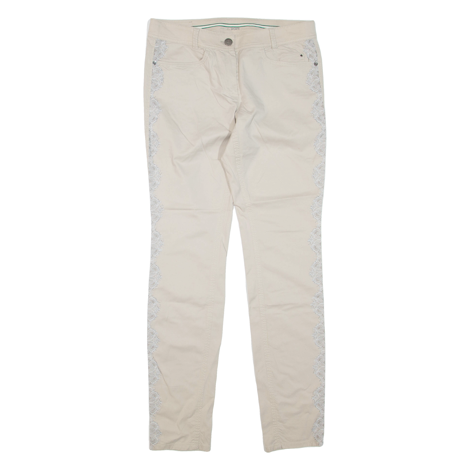 MARC CAIN Womens Trousers Beige Regular Skinny W30 L32 Refurbished - N/A refurbished available on Cerqular
