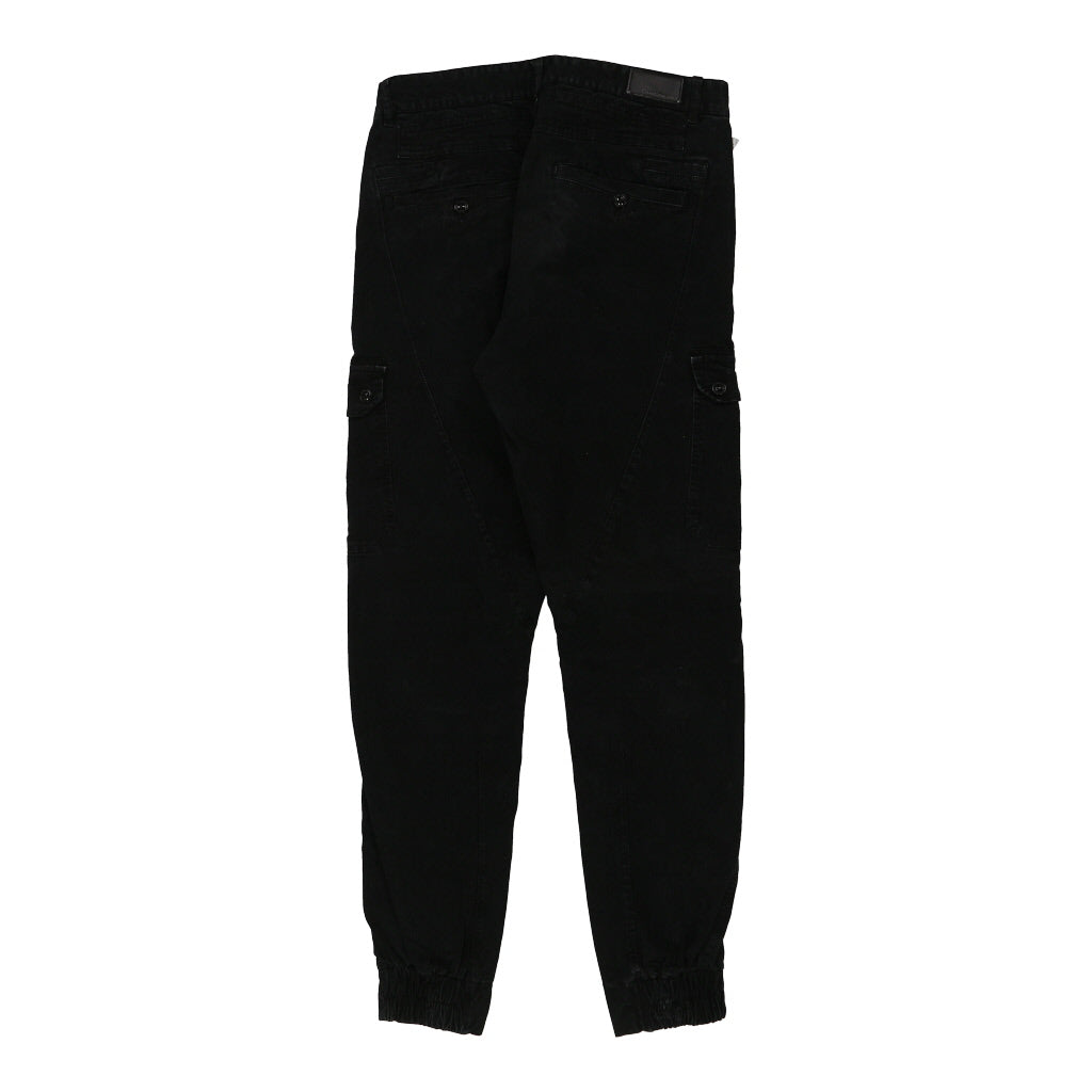 David Haward Trousers - 34W 32L Black Cotton Refurbished - Thrifted (note: this is a term often used to describe second- refurbished available on Cerqular