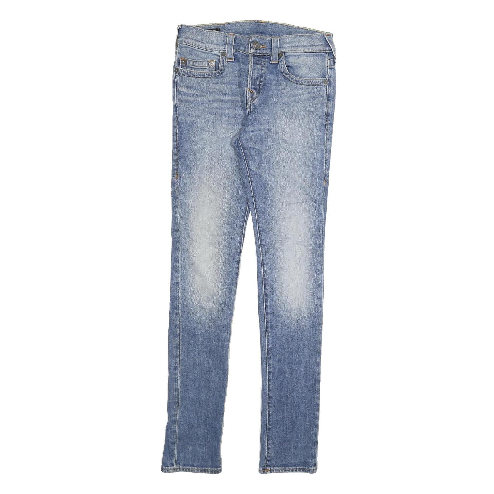 TRUE RELIGION Mens Slim Blue Denim Light W29 L33 Zip Pockets Cotton Blend Jeans Refurbished - N/A refurbished available on Cerqular