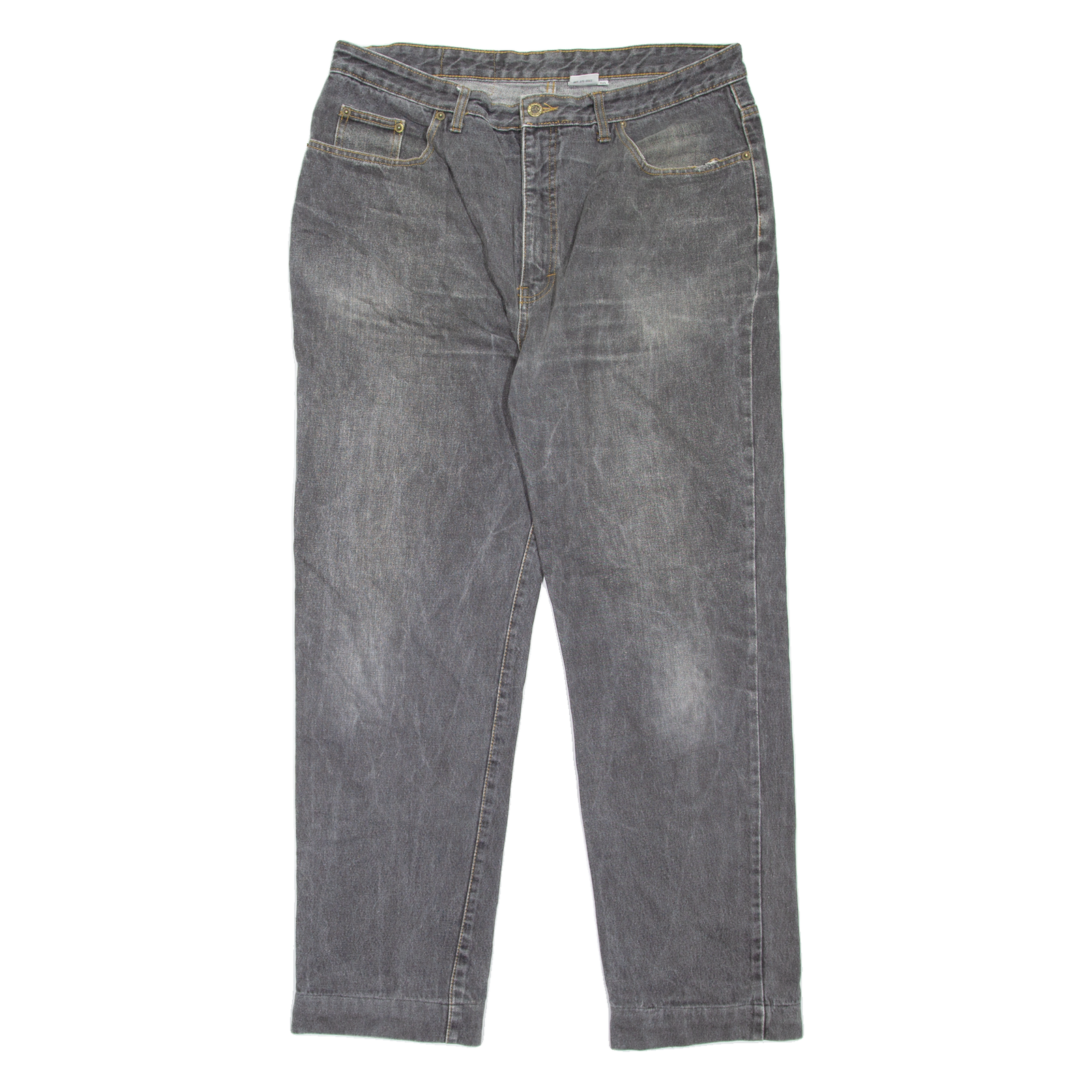 GARRY Mens Jeans Grey Regular Tapered 90s W36 L30 Refurbished - N/A refurbished available on Cerqular