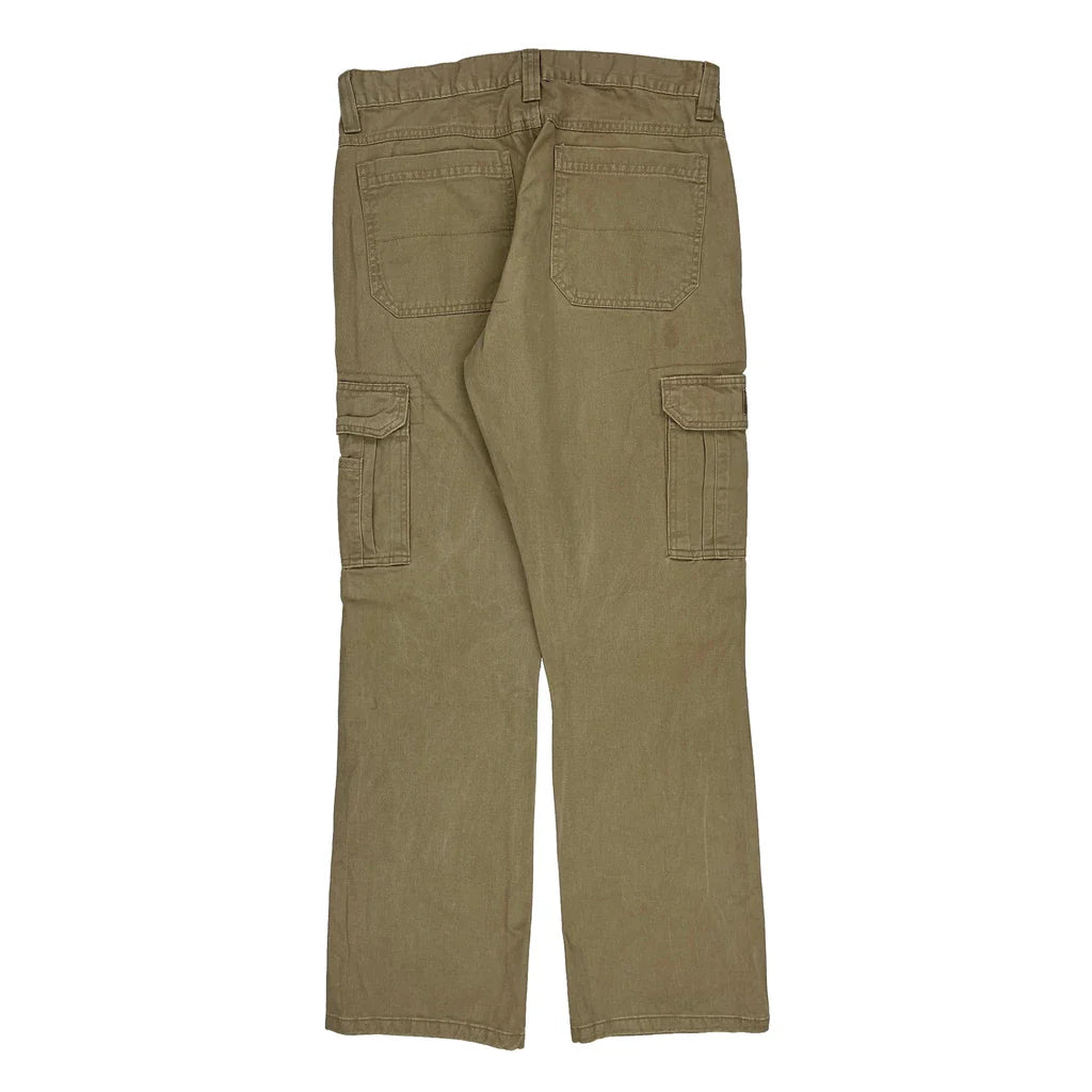 American Eagle Cargo Trousers - 32W 32L Khaki Cotton Refurbished - Thrifted (note: this is a term often used to describe second- refurbished available on Cerqular