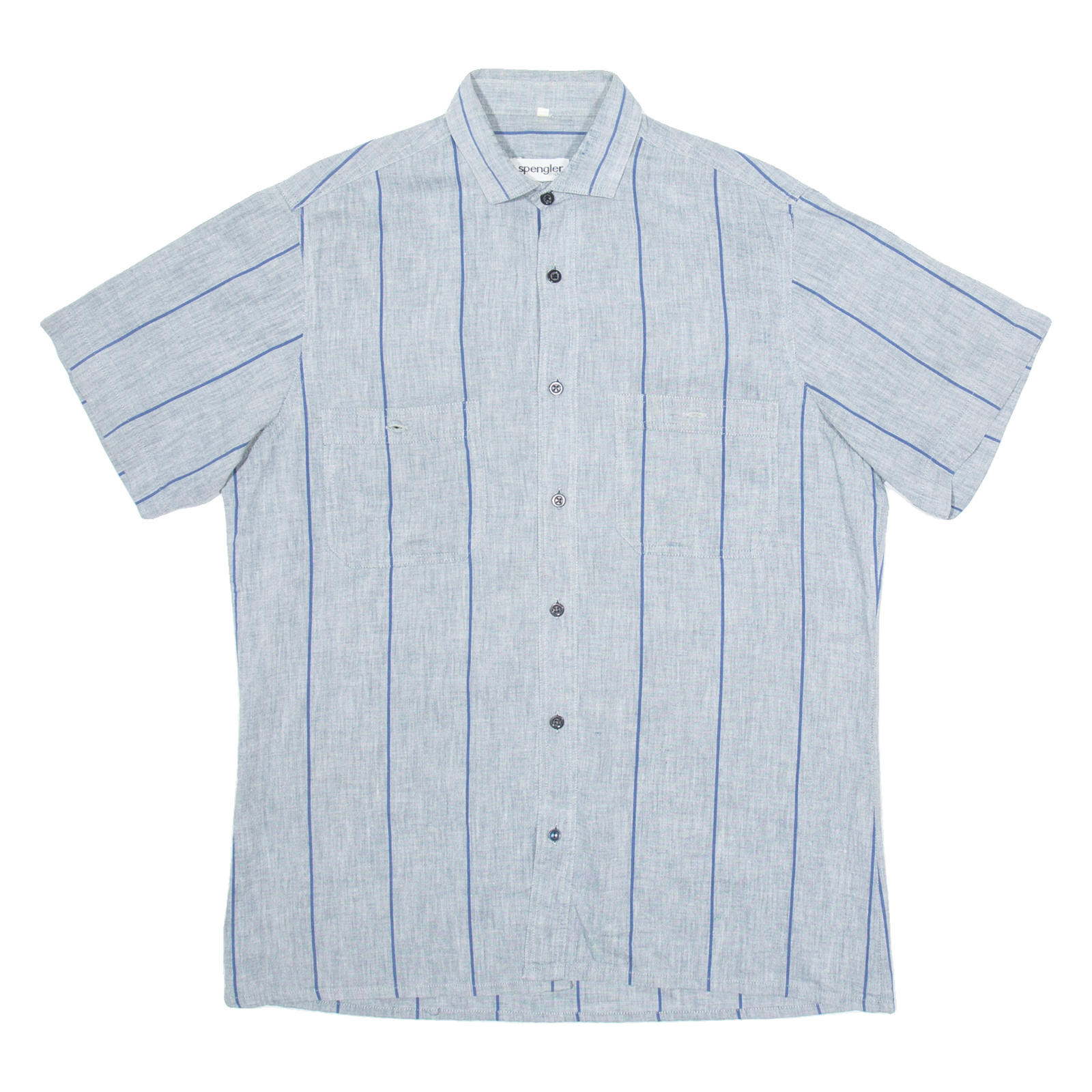 SPENGLER Mens Shirt Blue Striped M Refurbished - N/A refurbished available on Cerqular