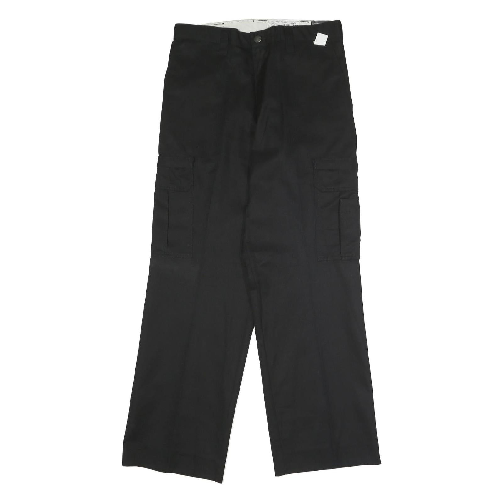 DICKIES Mens Black Regular Fit Cargo Trousers W31 L30 Workwear Durable Zip Refurbished - N/A refurbished available on Cerqular