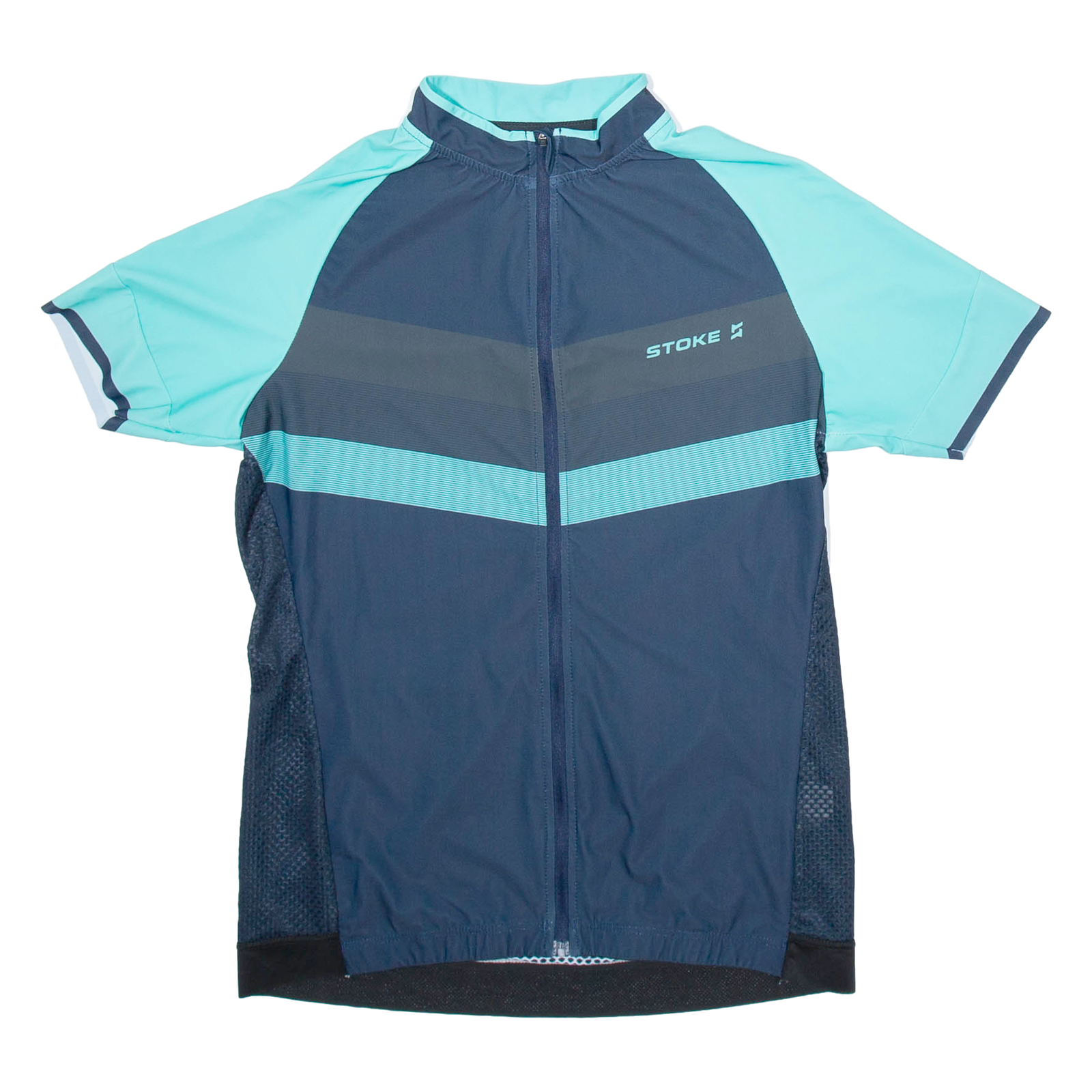 STOKE Full Zip Cycling Mens Jersey Blue L Refurbished - N/A refurbished available on Cerqular