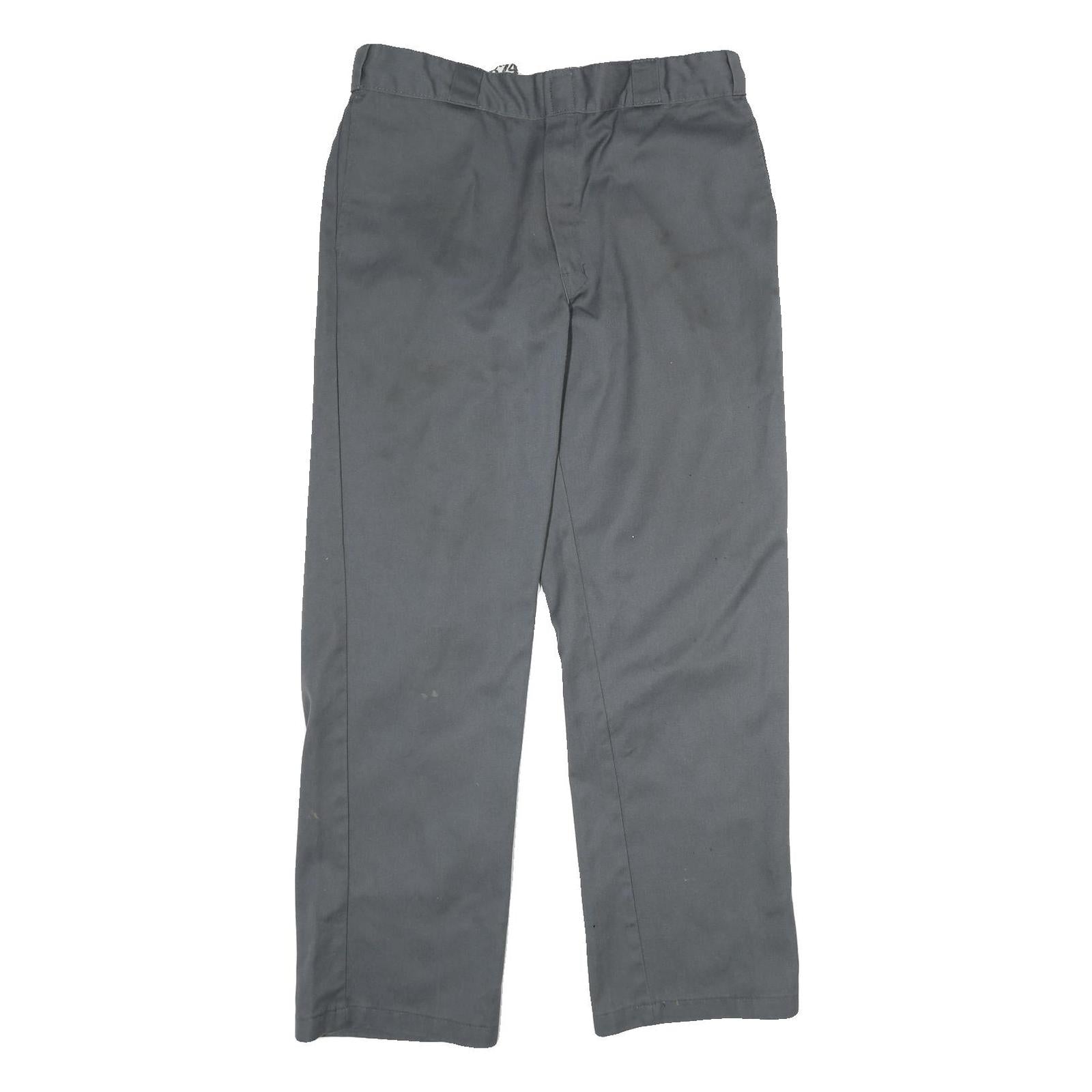 DICKIES Mens Polyester Blend Classic Grey Trousers W36 L32 Workwear Zip Closure Refurbished - N/A refurbished available on Cerqular