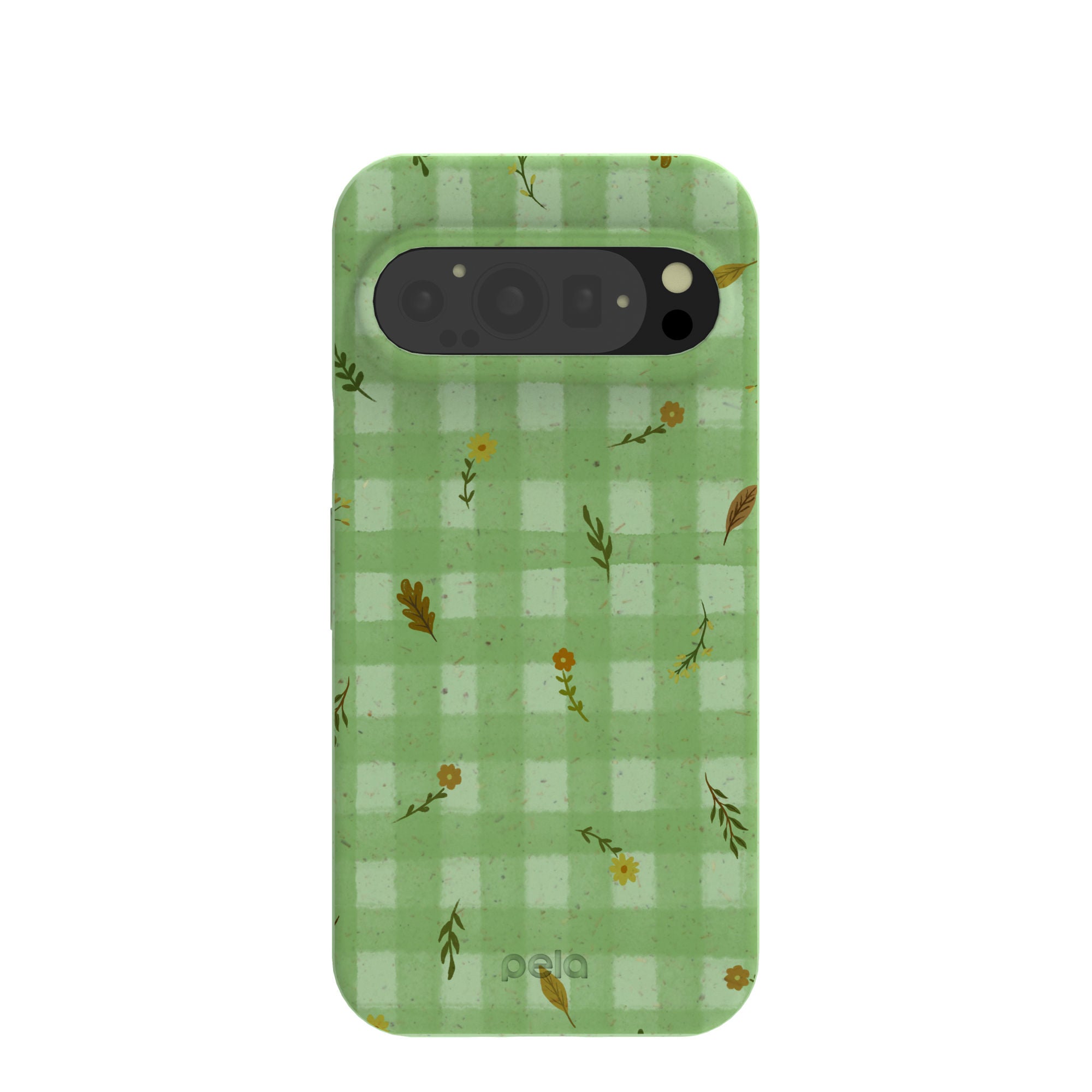 Buy Sage Green Fall Gingham Google Pixel 9/9 Pro Case Refurbished - $65.00 Sage Green Fall Gingham Google Pixel 9/9 Pro Case Refurbished - Pela Case refurbished available on Cerqular