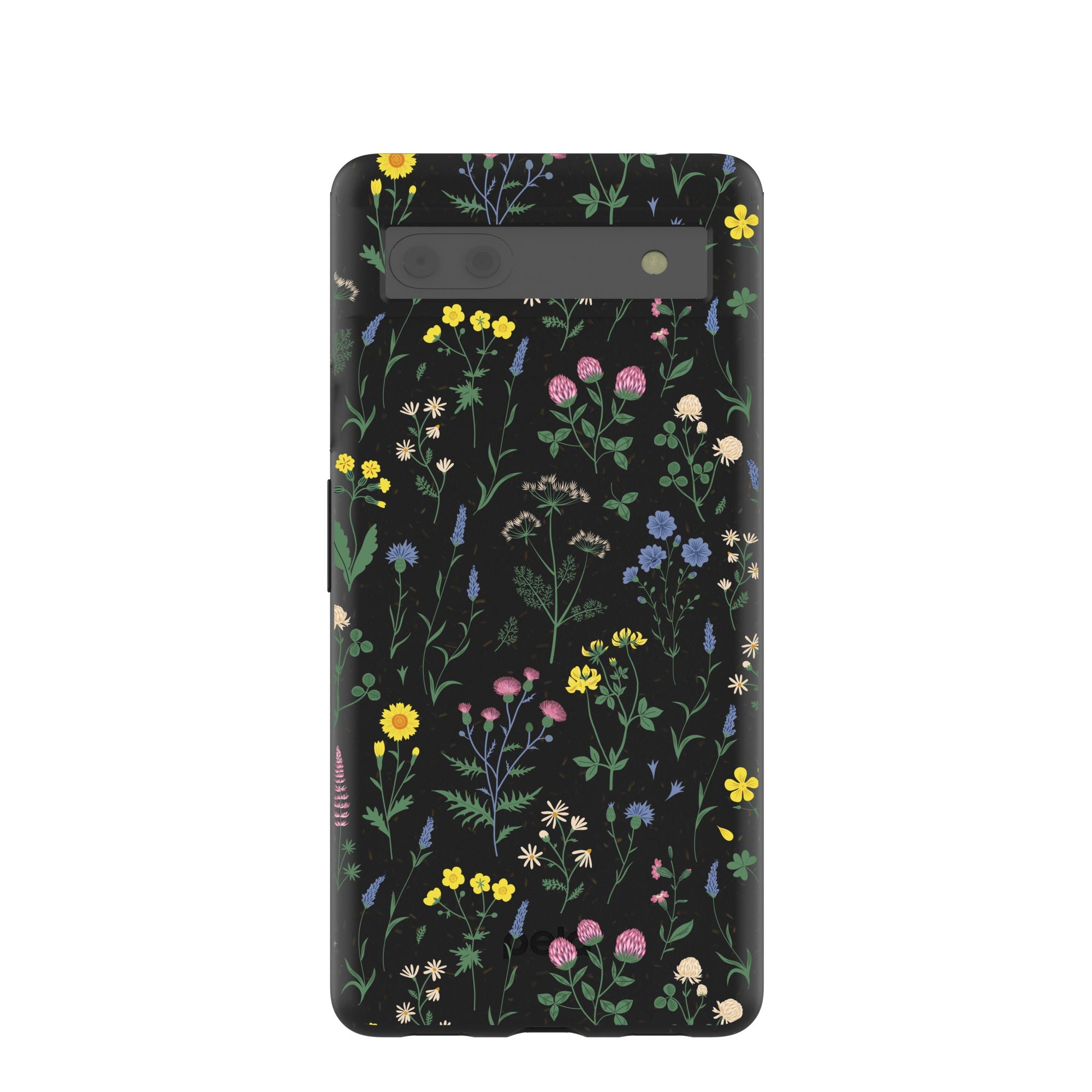 Black Shadow Blooms Google Pixel 6a Case Refurbished - Pela Case refurbished available on Cerqular