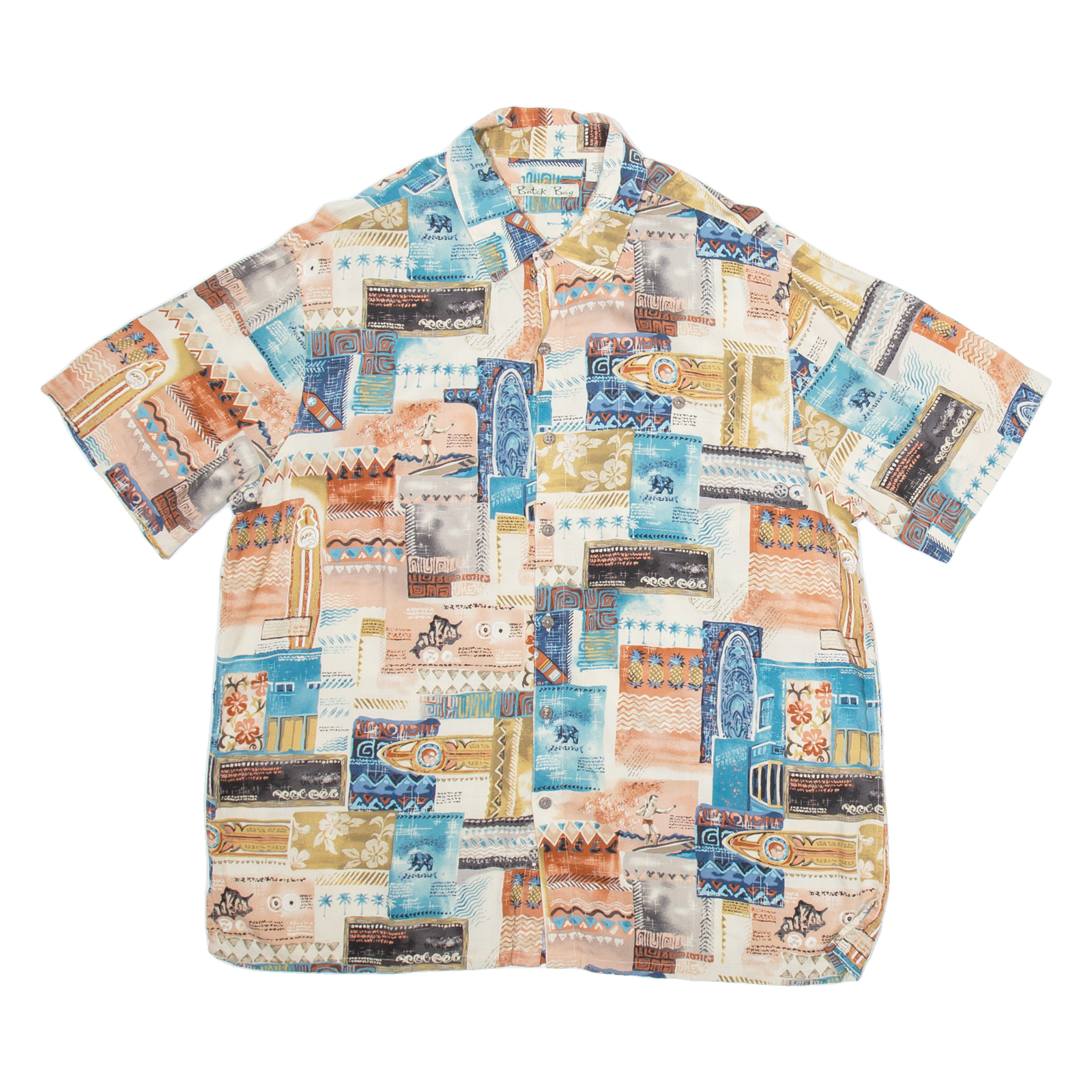 BATIK BAY Mens Shirt Pink Geometric XL Refurbished - N/A refurbished available on Cerqular