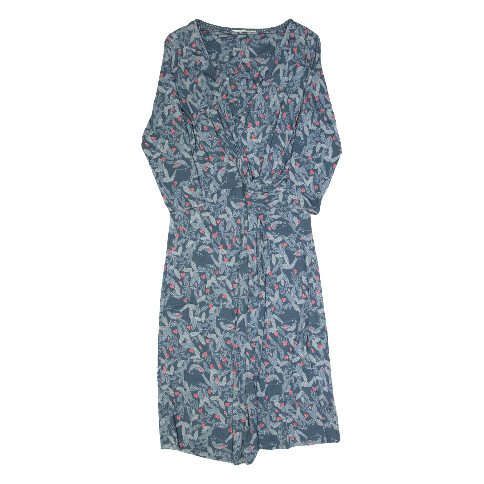 WHITE STUFF Womens Day Dress Grey Floral Long UK 10 Refurbished - N/A refurbished available on Cerqular