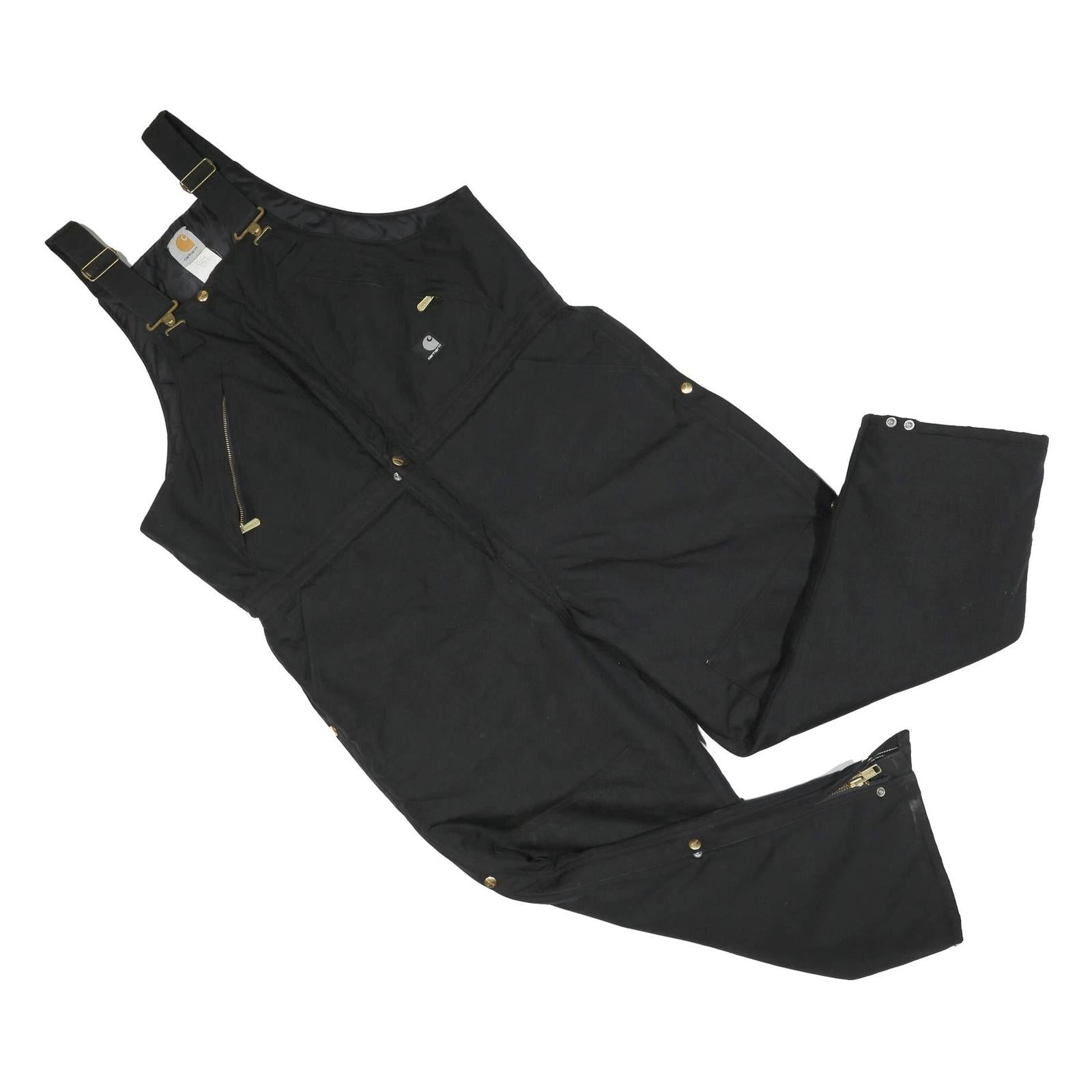 CARHARTT Womens Black Cotton Blend Canvas Dungarees Loose Fit XL W42 L28 Refurbished - N/A refurbished available on Cerqular