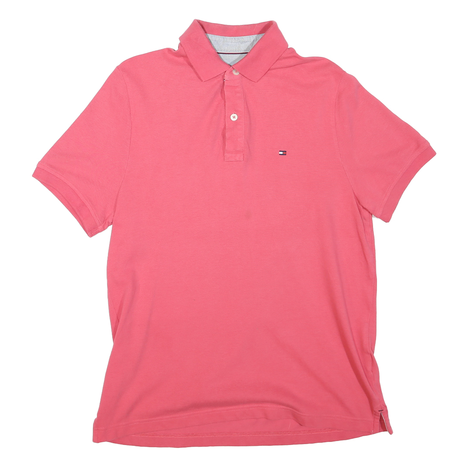 TOMMY HILFIGER Womens Pink Short Sleeve Plain S Cotton Blend Polo Shirt Refurbished - N/A refurbished available on Cerqular