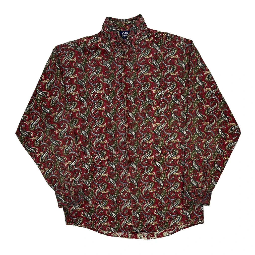 Bon Homme Patterned Shirt - Small Multicoloured Cotton Refurbished - Thrifted (note: this is a term often used to describe second- refurbished available on Cerqular