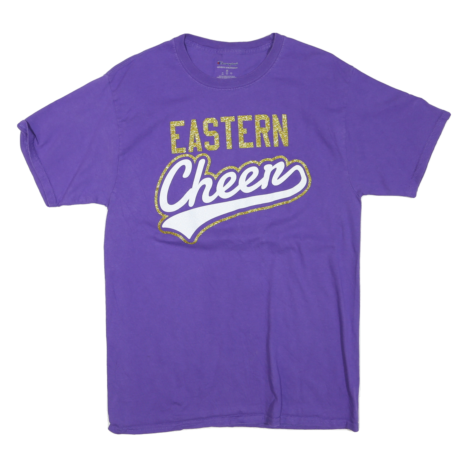 CHAMPION Mens Purple Gold Eastern Cheen Graphic T-Shirt M Short Sleeve Crew Neck Refurbished - N/A refurbished available on Cerqular