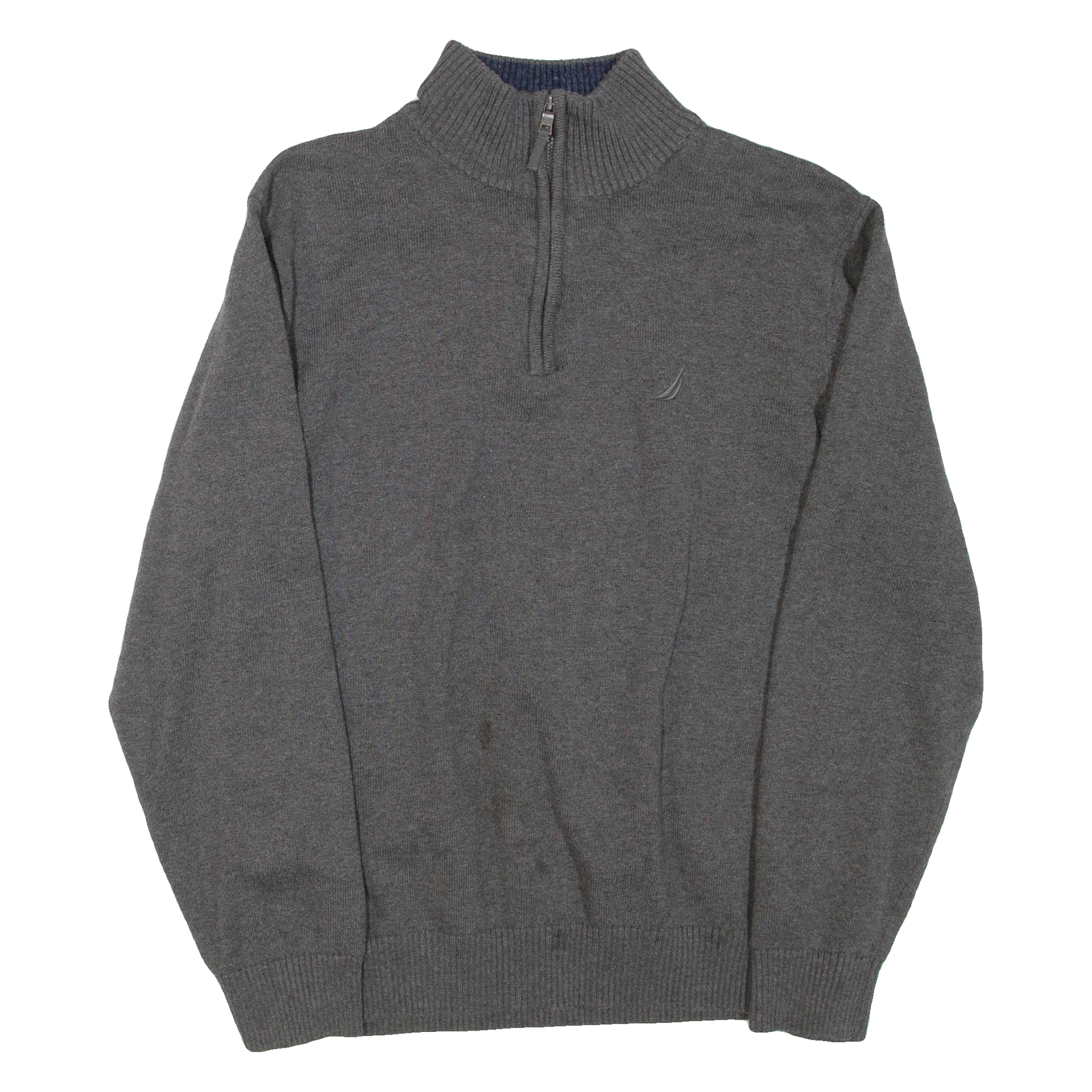 NAUTICA Mens Jumper Grey 1/4 Zip Tight Knit L Refurbished - N/A refurbished available on Cerqular