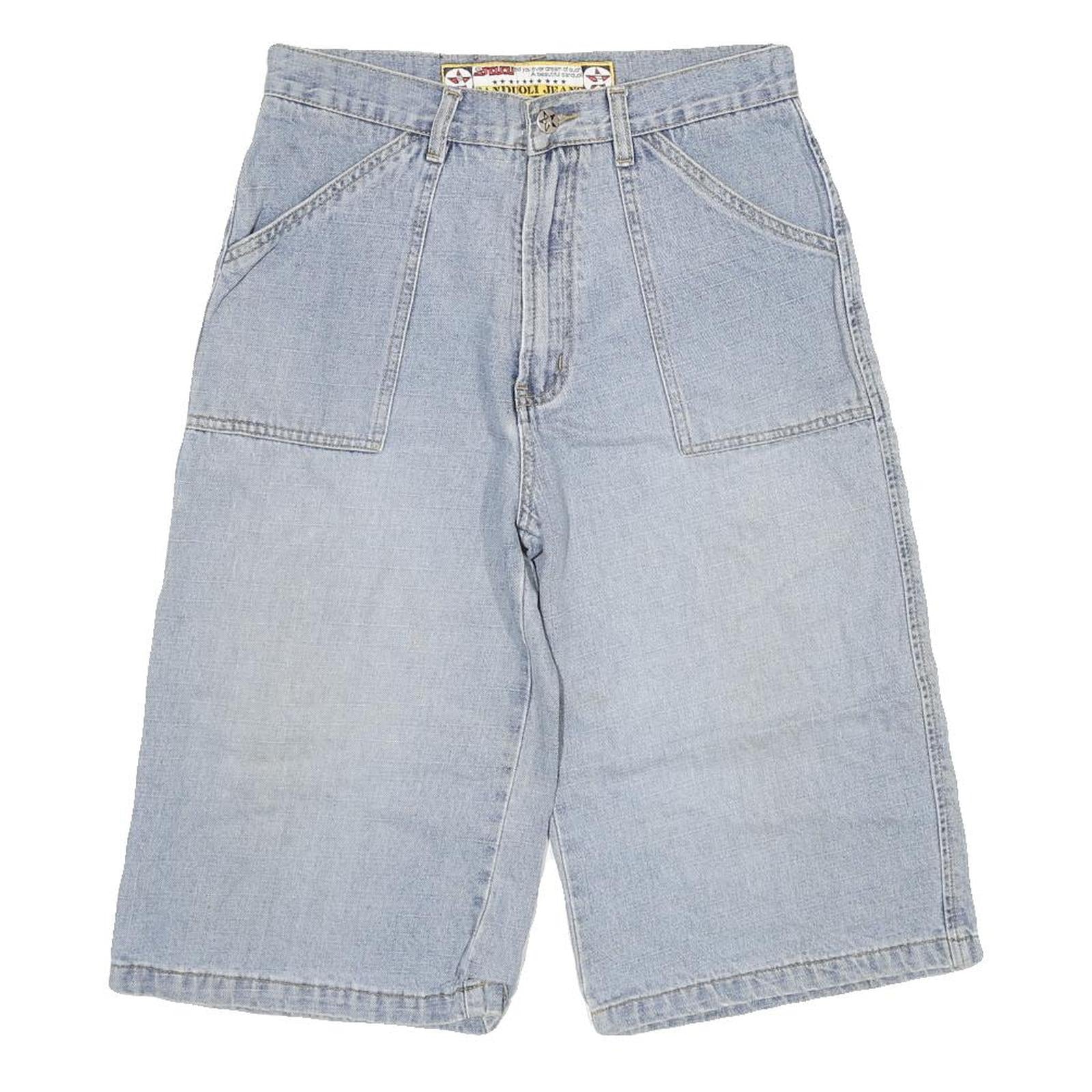 SANDOULI Womens Denim Blue Relaxed Fit Long Length Shorts S W26 Refurbished - N/A refurbished available on Cerqular