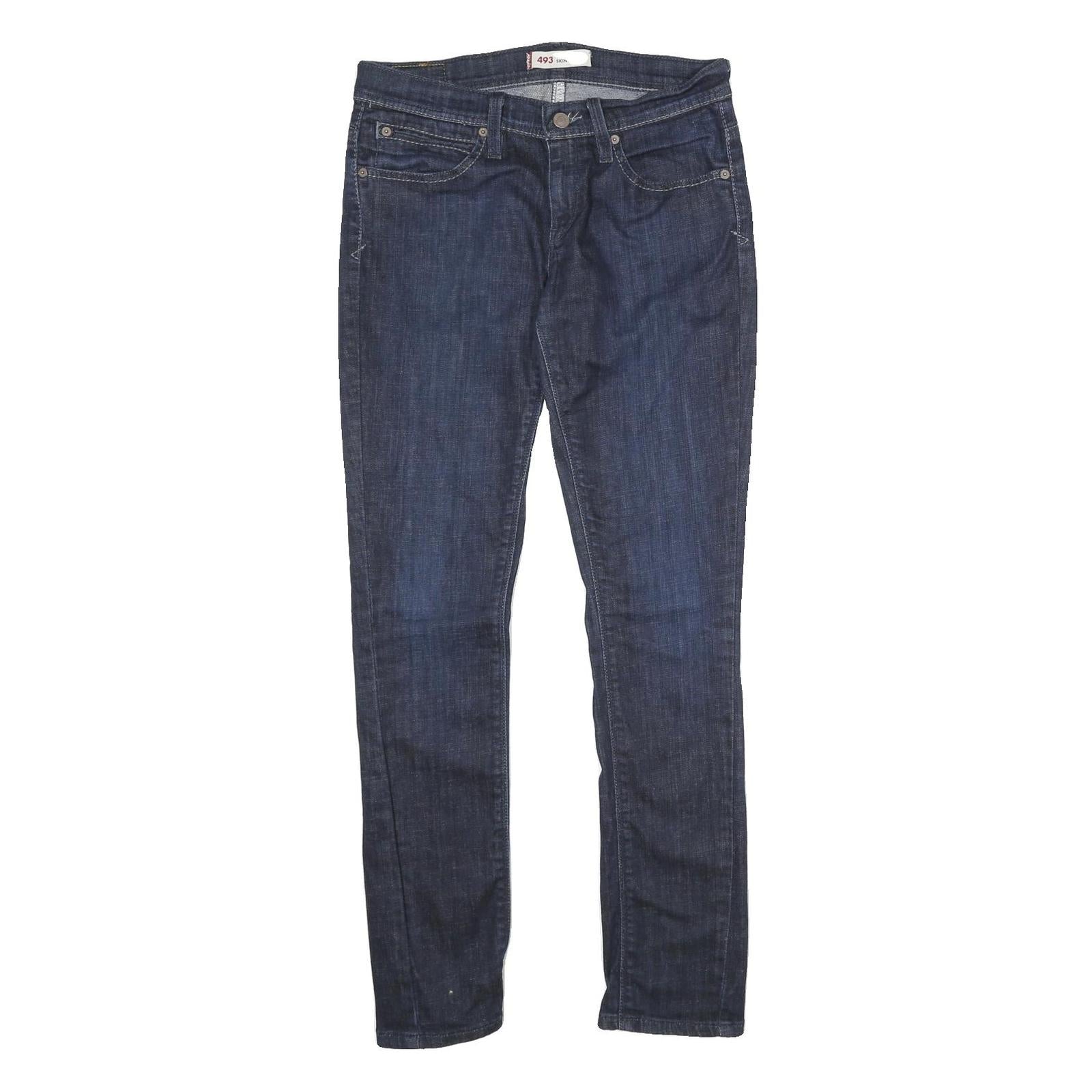 LEVI'S 493 Skinny Fit Womens Jeans Blue Slim Denim Raw W30 L32 Stylish Refurbished - N/A refurbished available on Cerqular