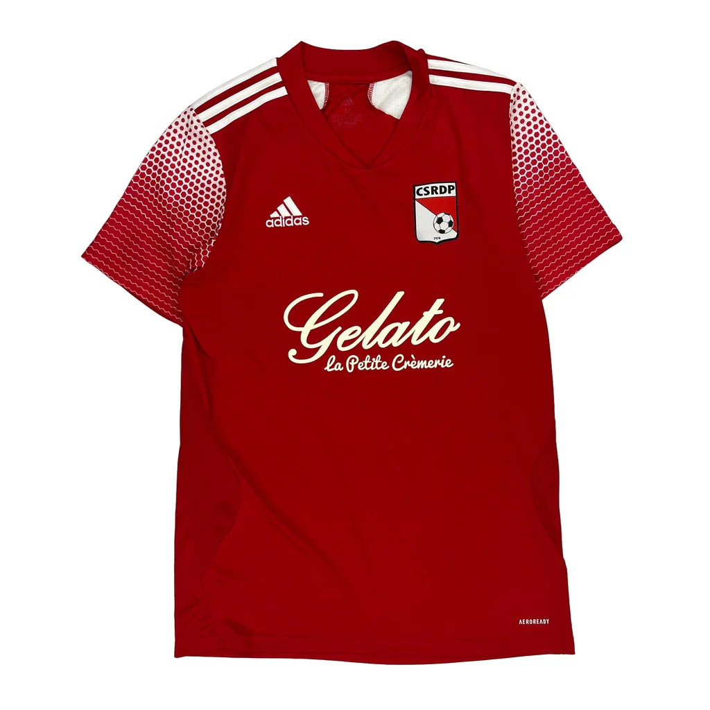 Csrp Adidas Football Football Shirt - Medium Red Polyester Refurbished - Thrifted (note: this is a term often used to describe second- refurbished available on Cerqular